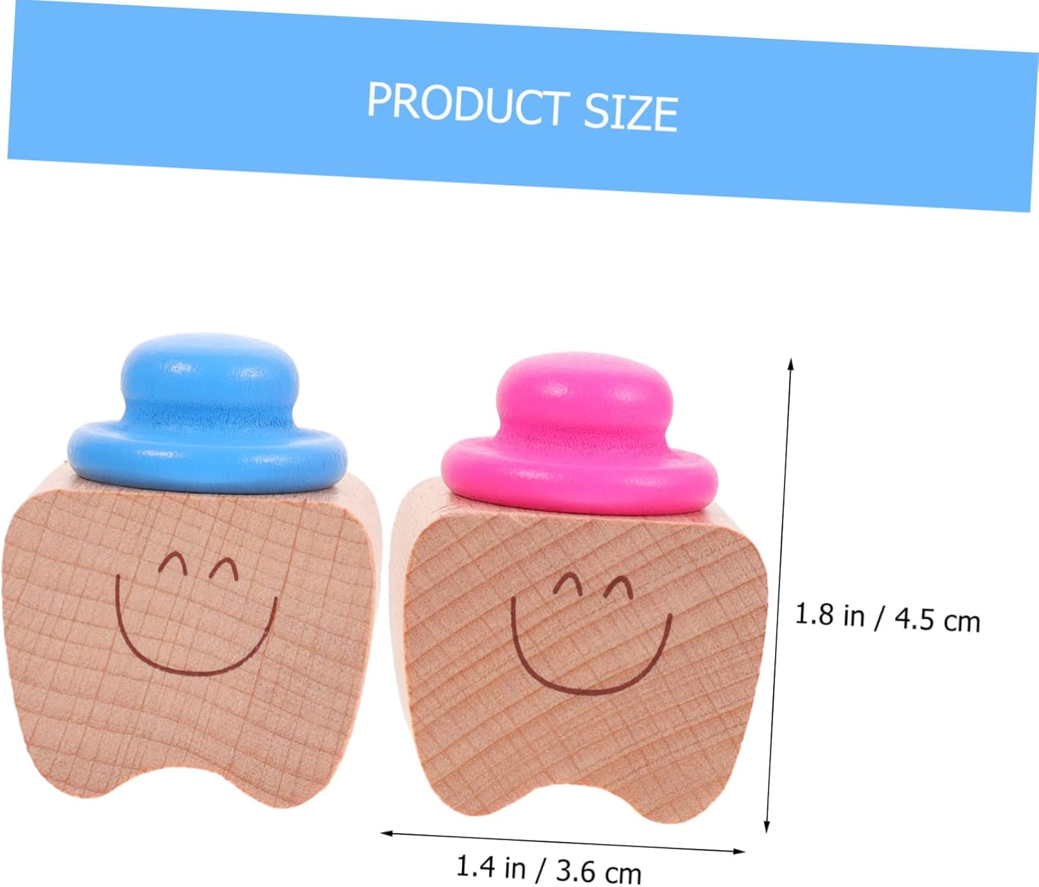2Pcs Keep Your First Tooth Safe Wooden Tooth Keepsake Box for Boy Girl image number 3