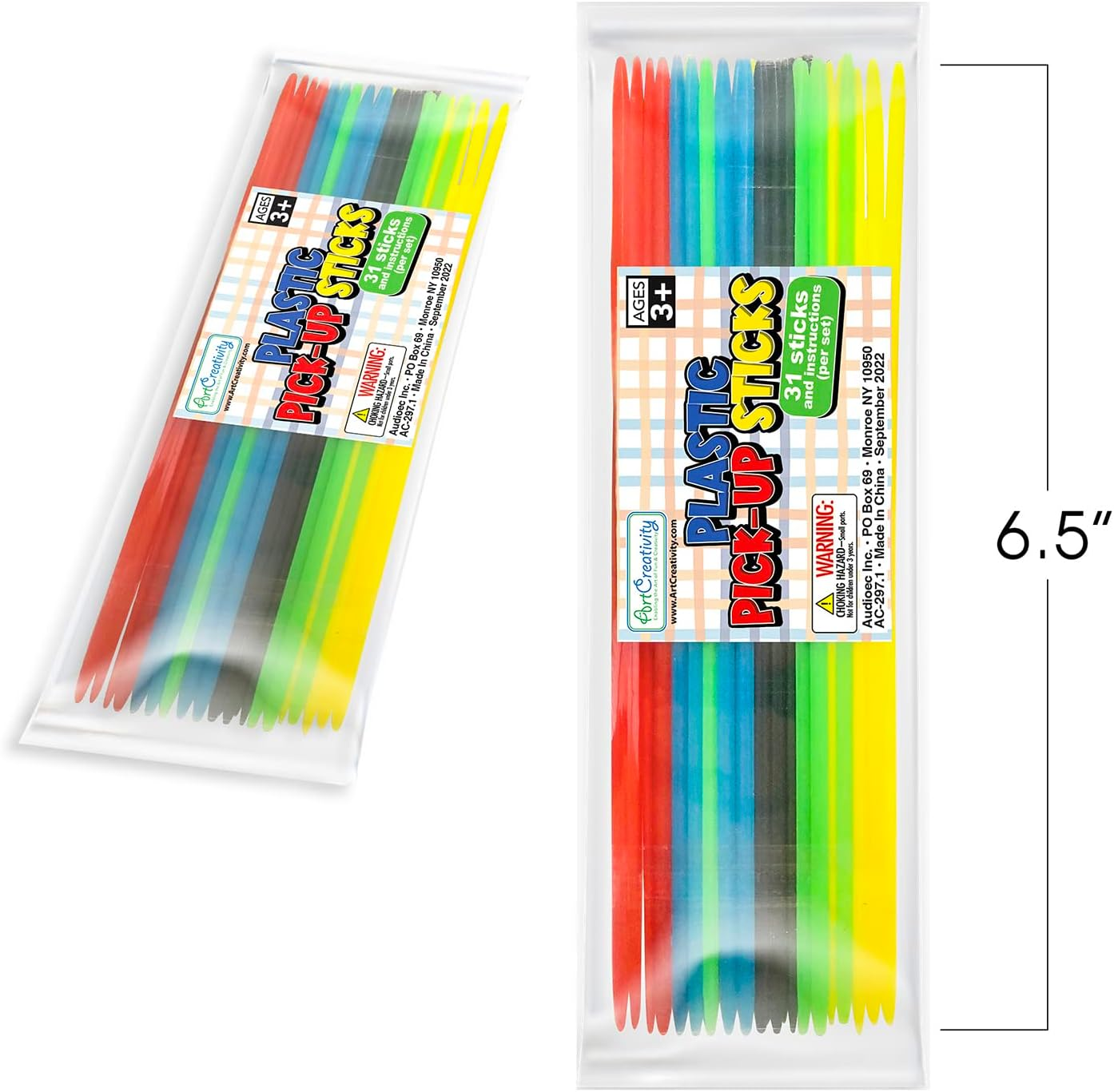 Gamie Plastic Pick-Up Stick Sets - Pack of 12 - Each Set Separately Packed with Instructions - Great School Carnival Prize and Party Favors for Boys and Girls image number 4