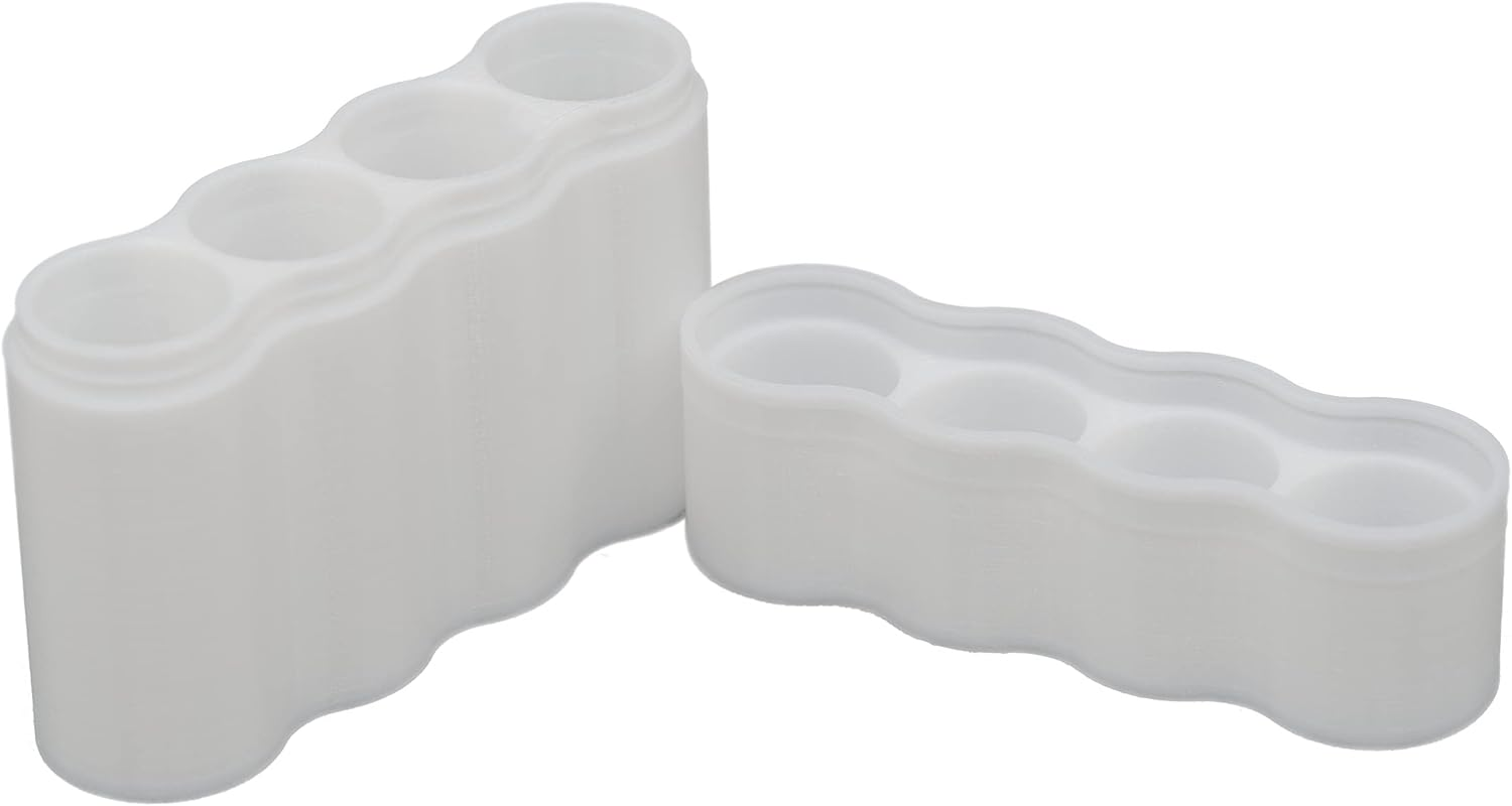 Slimline AA Battery Case, Soft Durable Material - Pack of 2 (Holds 4 Batteries) image number 1