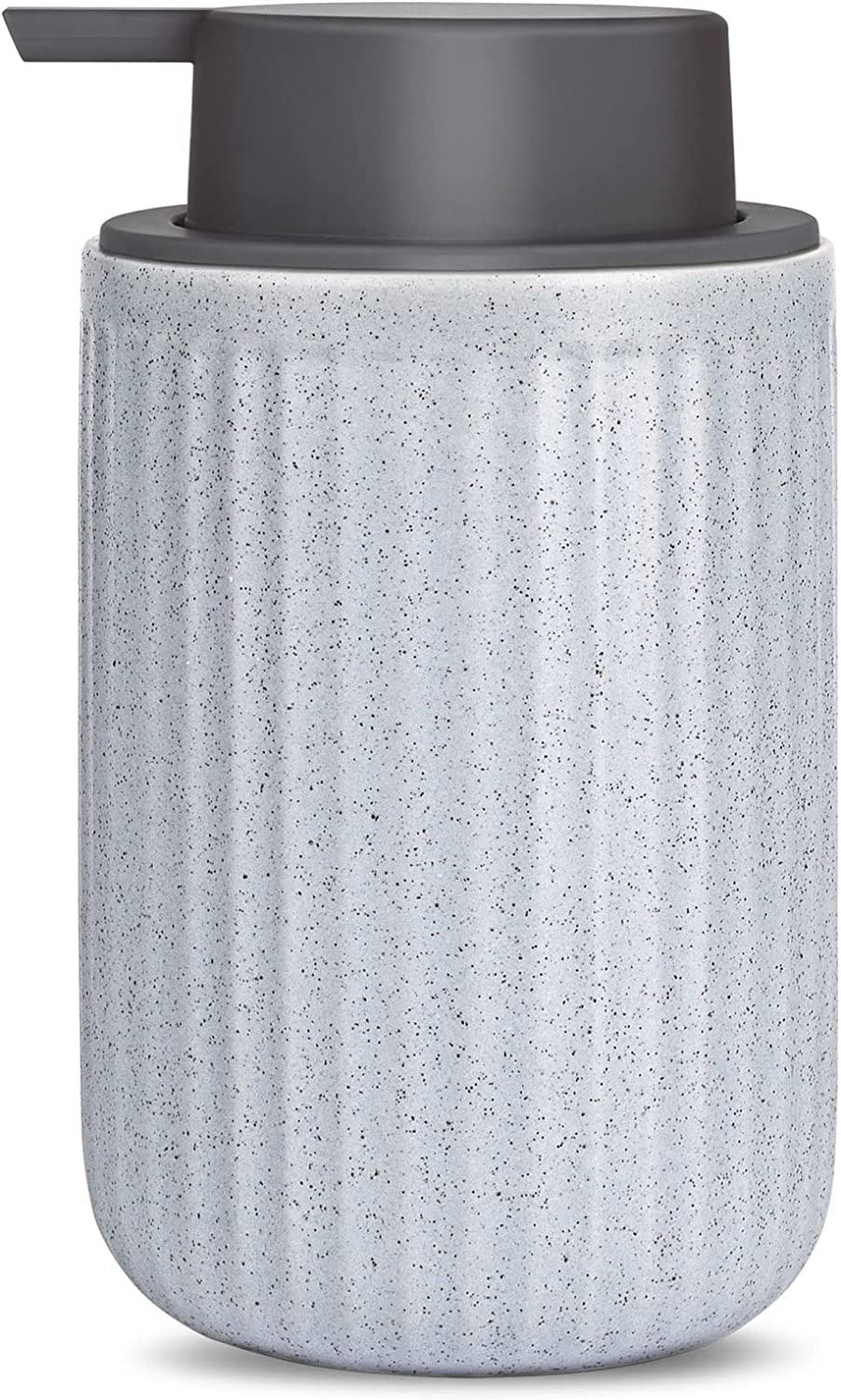 Foam Dispenser - Hand Pump Dispenser Beige Foaming Soap Dispenser Ceramic Dish Liquid Dispenser for Kitchen Bathroom Hand Wash Bottle (13.5Oz/400Ml Light Green)