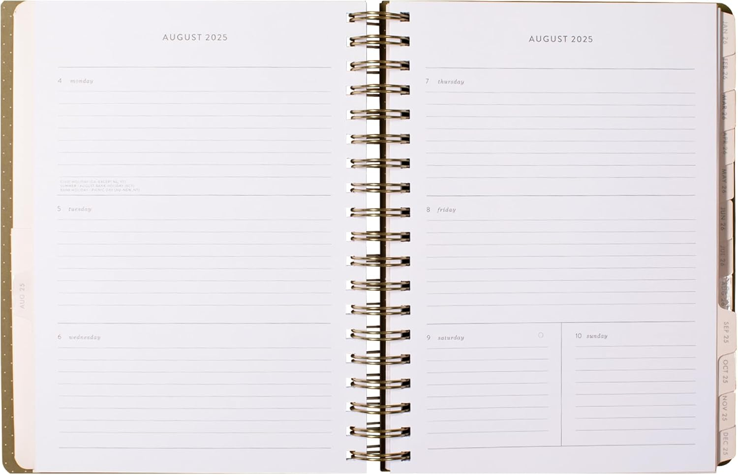 Fringe Studio 2026 Spiral Weekly Planner, Aug 2025 - Dec 2026, 17 Month, Paperback Cover, "HERITAGE HYDRANGEA", 8"W X 10"H, 240 Pages (844PA052) - Eucalyptus image number 7