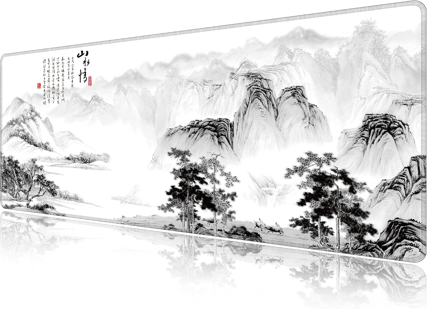 LL-COEUR Oversized Gaming Mouse Mat with Motif 120 X 50 X 0.3 Cm, Long Desk Mat, Non-Slip Mat for PC, Laptop, Keyboard (Landscape 2, 1200 X 500 X 3 Mm) image number 5