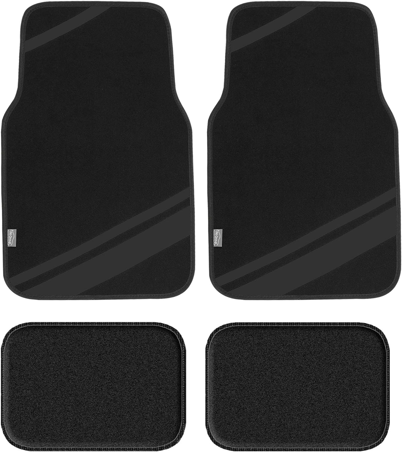 FH Group Car Floor Mats - Carpet Floor Mats for Cars, Universal Fit Automotive Floor Mats, All Purpose Car Floor Mats, Carpet Protector Mat for Most Sedan, SUV, Truck Floor Mats Beige
