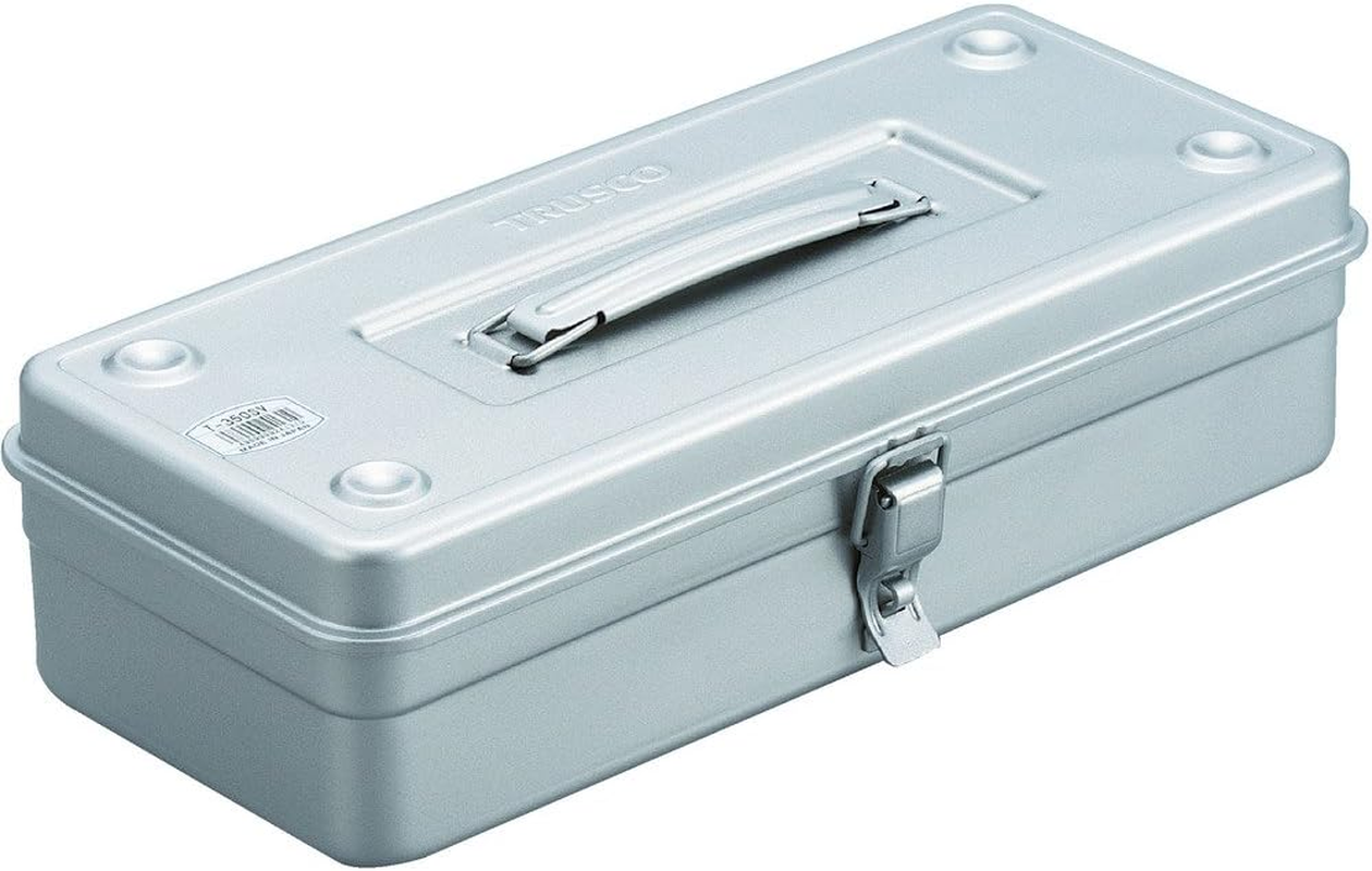 TRUSCO T-350SV Trunk Tool Box, 14.7 X 6.4 X 4.0 Inches (373 X 163 X 102 Mm), Silver