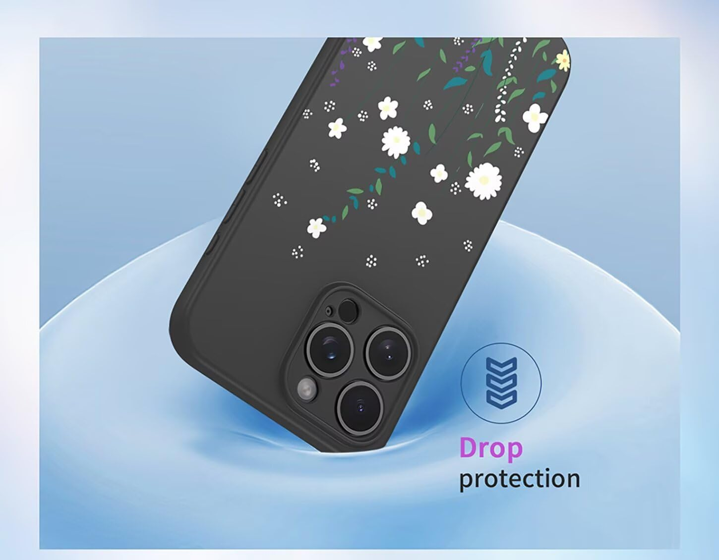 ILING Case for Oppo A40 4G / Oppo A40M / Oppo A60 5G, Elegant Flowers Vines or Cute Panda Pattern Soft Liquid Silicone TPU Bumper Shockproof Protective Case Ultra Thin Mobile Phone Case (Black A92)