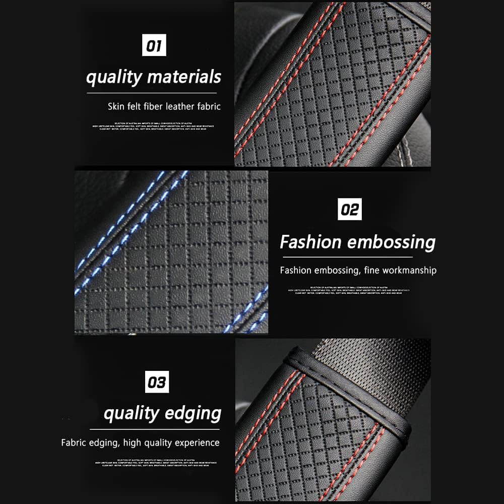 2PCS Car Seat Belt Cover Pad,Breathable Leather Seatbelt Covers for Shoulder Protection and Car Decorations,Universal Seatbelt Cushion Adding Car Seat Strap Pads Car Accessories Interior (Black)