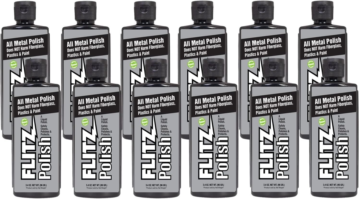 Flitz LQ 04535 Green Metal, Plastic and Fiberglass Polish Liquid, 3.4 Oz. Bottle image number 3