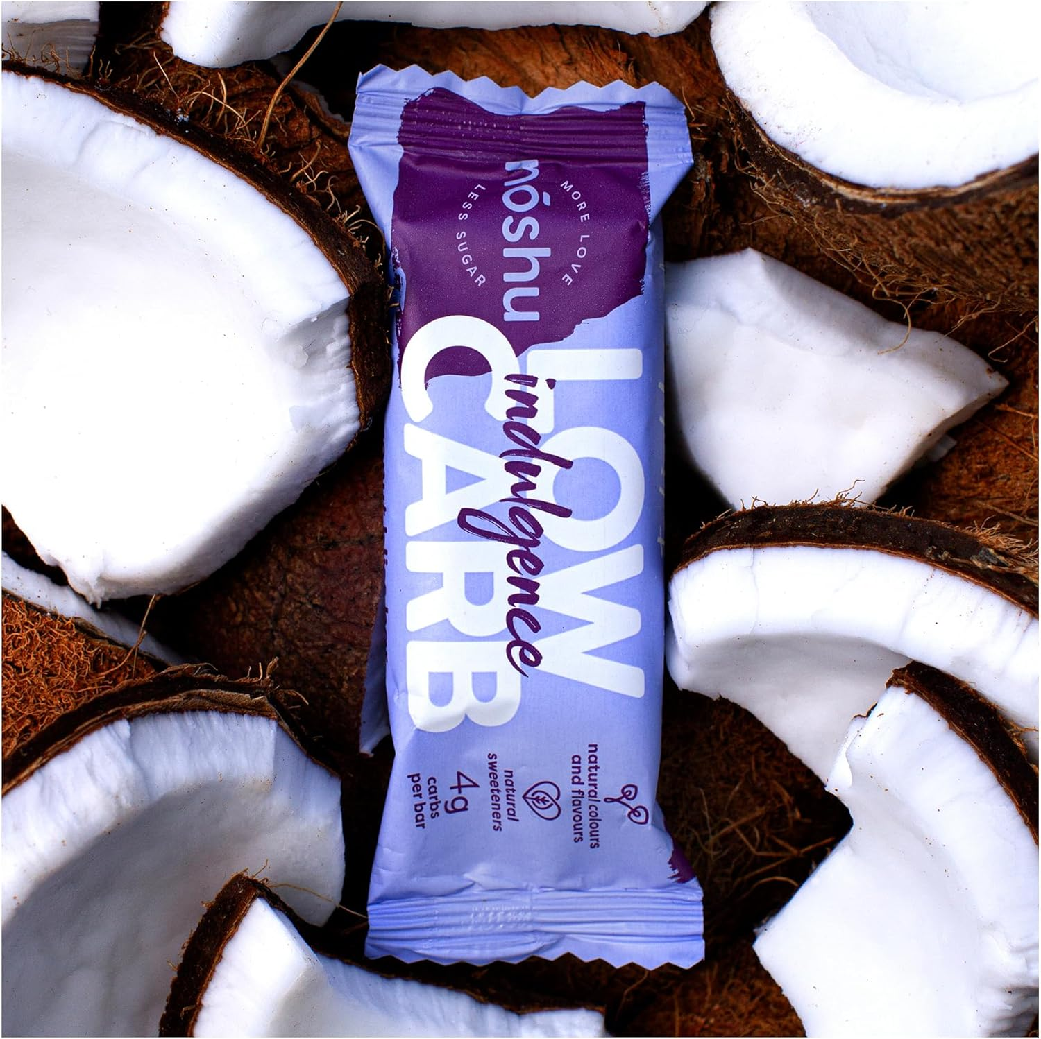Noshu Low Carb Coconut Bliss Indulgence Bars &ndash; 10 Bars (2 X 160G)