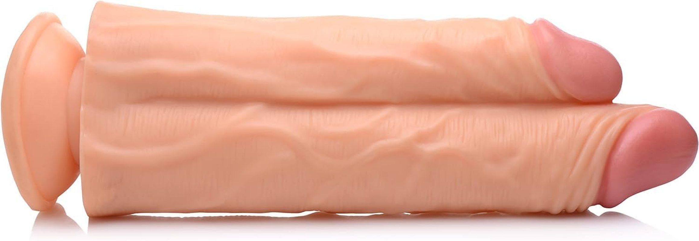 Realistic Thick Double Dildo Dong with Suction Cup Base Big Cock Dual Dicks for Pussy Vagina Anal Stimulator Female Masturbator Double Penetration Stuffer Adult Sex Toy image number 5