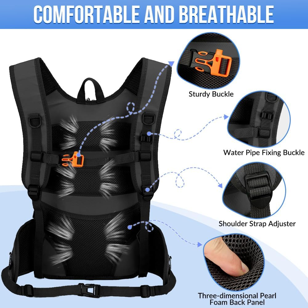 WOTOW Hydration Pack - Hydration Backpack, and Hydration Vest Hydration Bladder Are Suitable for Both Men and Women during Hiking Camping