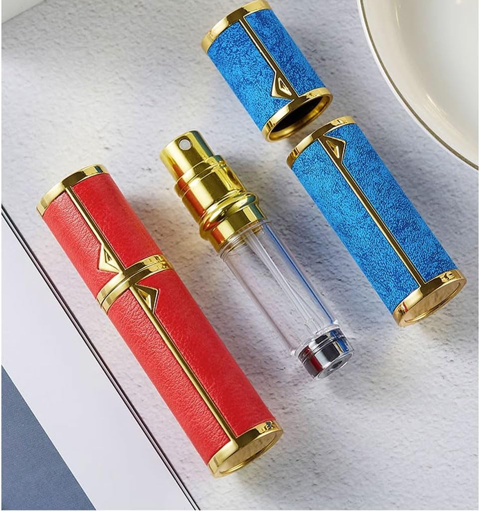 Portable Mini Refillable Perfume Atomizer Leather Travel Cologne Sprayer Atomizer Leakproof Spray Bottle Sample Container for Business image number 1