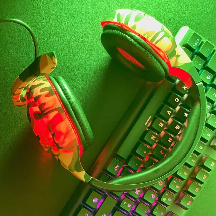 PRENDELUZ Professional Gaming Headphones Brown Camouflage