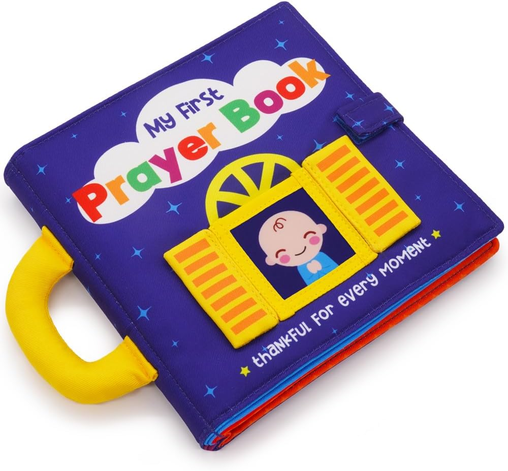 My First Prayer Book | Personalized Prayer Photo Book Album for Newborn, Infant, Baby Toddler, Godchild, Birthday, Baptism, Christening or Dedication (Blue) image number 5