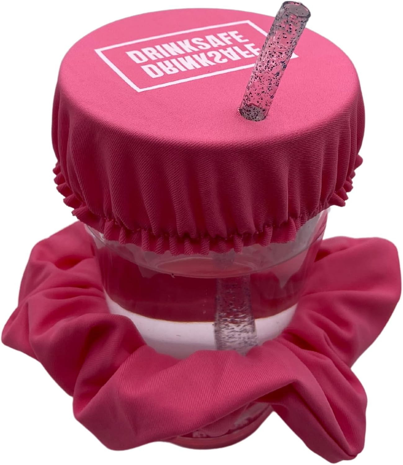 Drinksafe I Drug Glass Hair Scrunchie Reusable Leakproof for Parties and Festivals I Purple