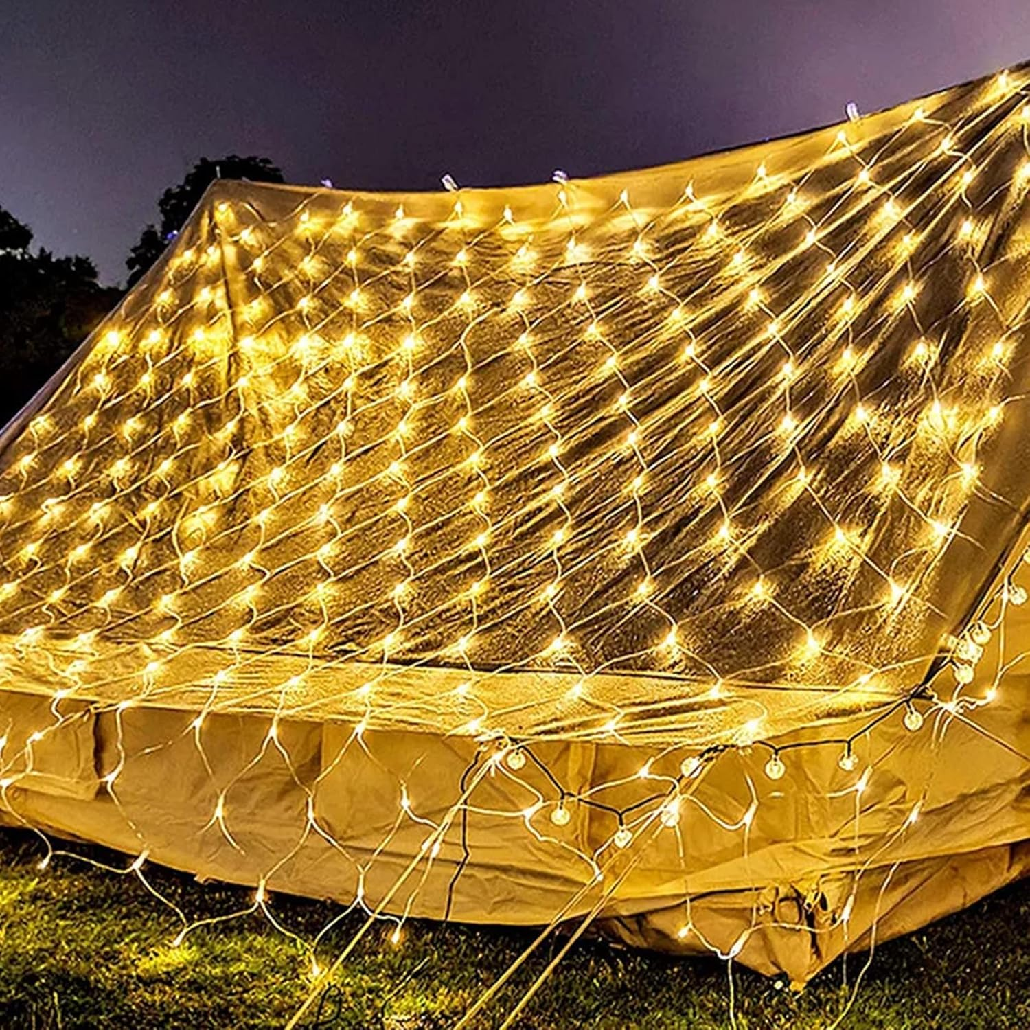 360LED Net Lights Net Fairy Lights 3.6 * 1,5M Outdoor Waterproof Garden Light,8 Light Mode Christmas Fairy String Lights for S Tree-Wrap Wedding Garden Bedroom Party Indoor Outdoor Decorations image number 5