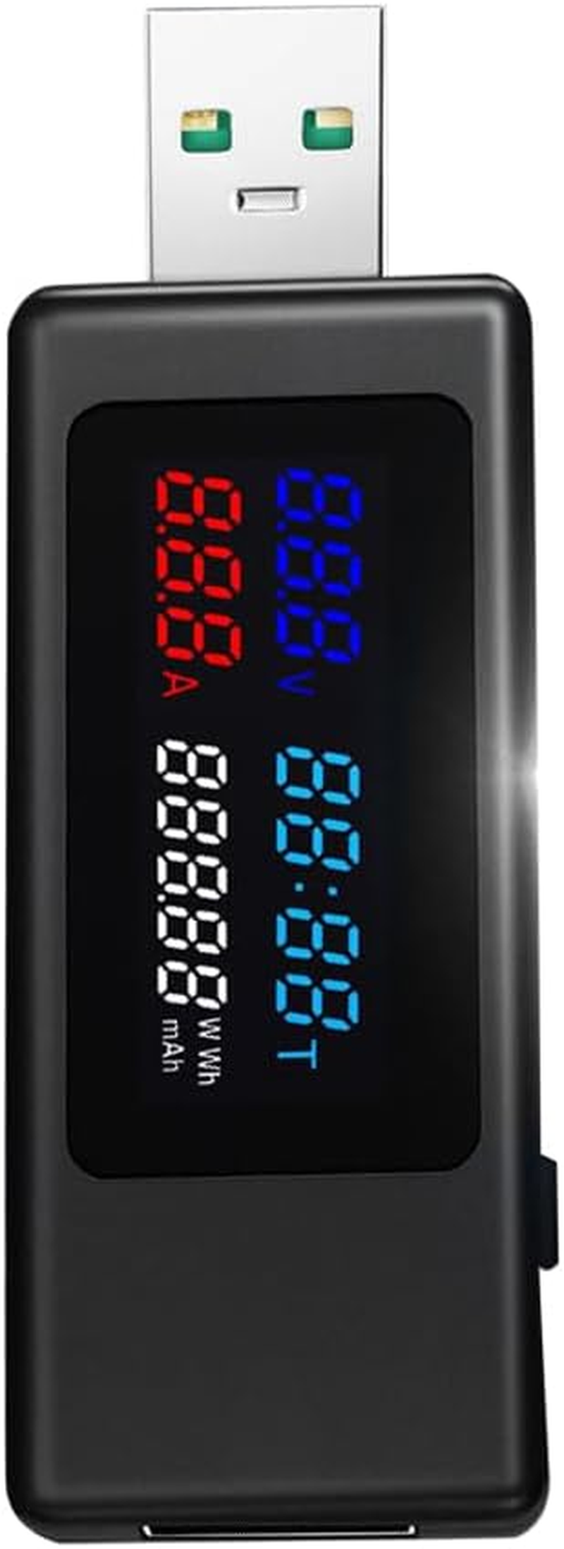 KWS-V30 USB Power Meter Tester 6In1 Current Voltage Timing Power Capacity Electric Quantity Tester with Power-Off Memory Function
