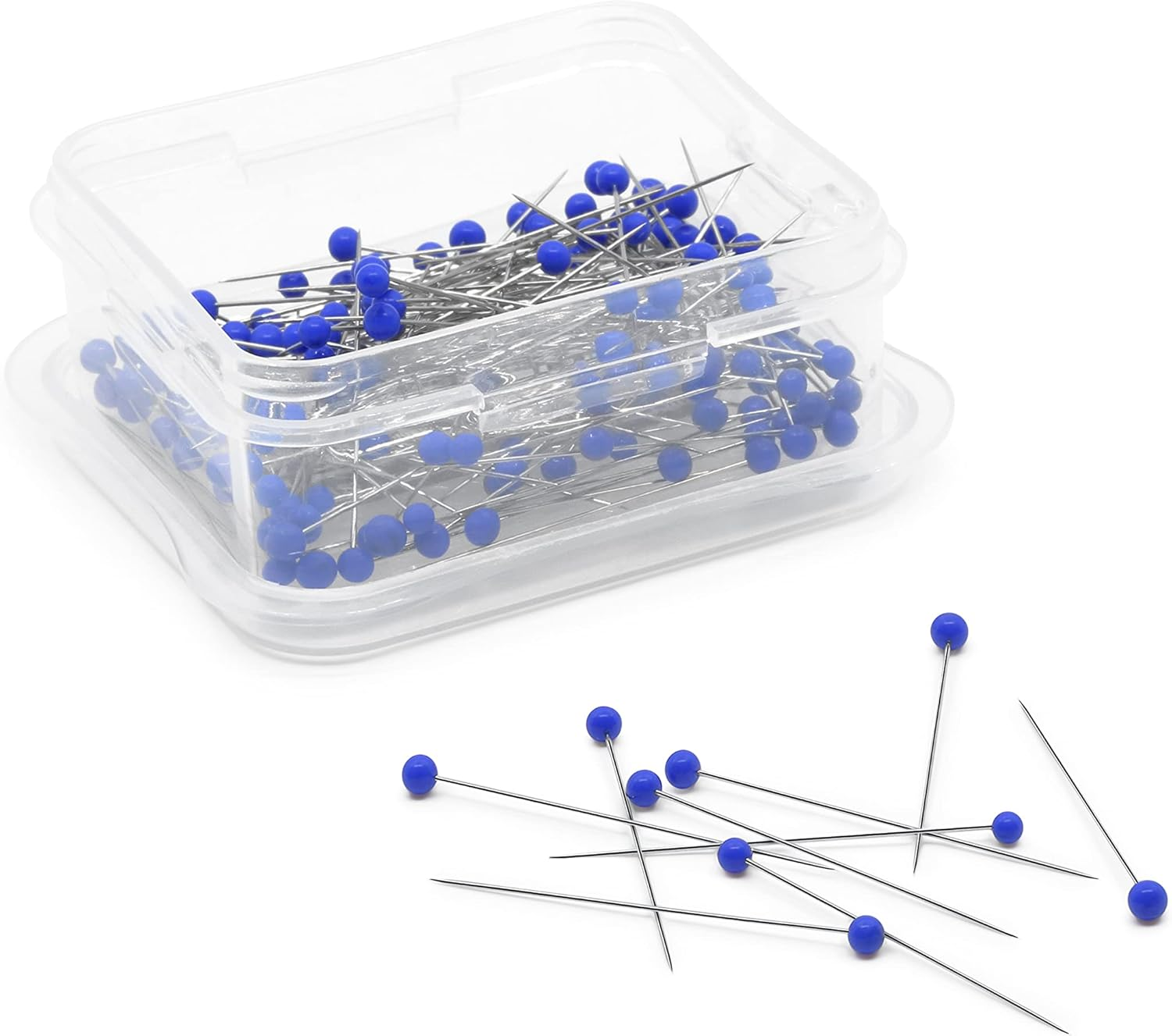 Dritz 172 Glass Head Pins, Ultra Fine, 1-3/8-Inch (150-Count), Blue image number 2