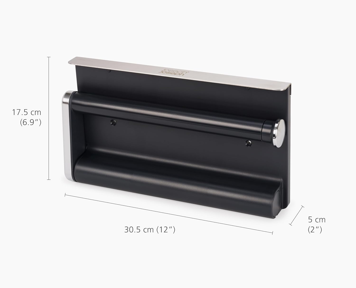 Joseph Joseph Rollgrip under Cabinet Kitchen Roll Holder, Space-Saving, Spring Tension Arm, Easy One-Handed Tearing, Fits 140Mm Rolls image number 4