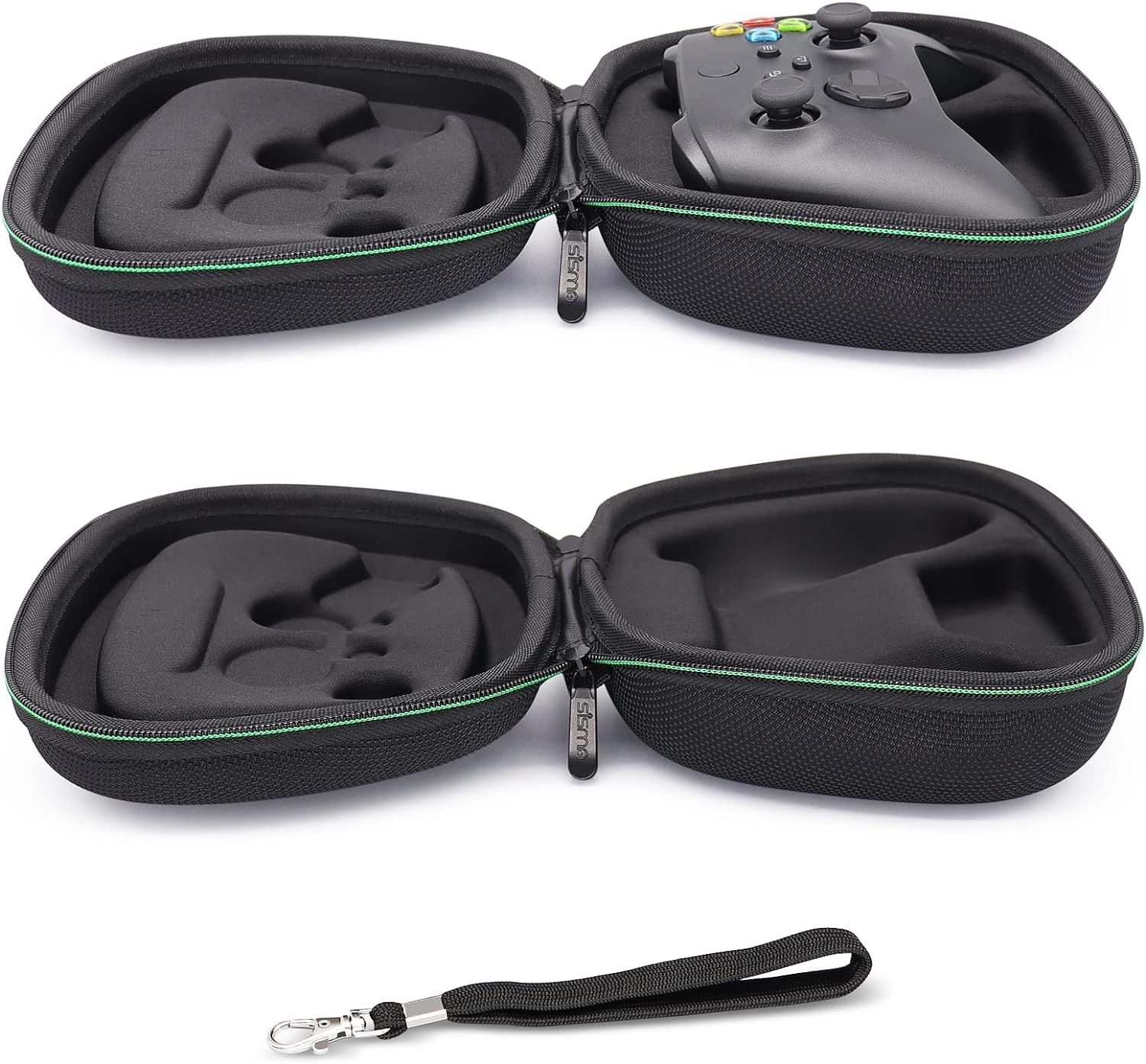 Sisma Travel Case Compatible with Xbox Series X/S & Core Wireless Controller Hard Shell Organiser Home Safekeeping Storage Case Protective Cover Carrying Bag Black
