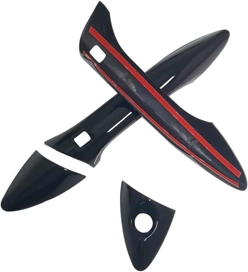 AOKIO Compatible with 2012 2013 2014 2015 2016 Hyundai Elantra Accessories Door Handle Cover Trim (Glossy Black with Smart Keyhole) image number 1