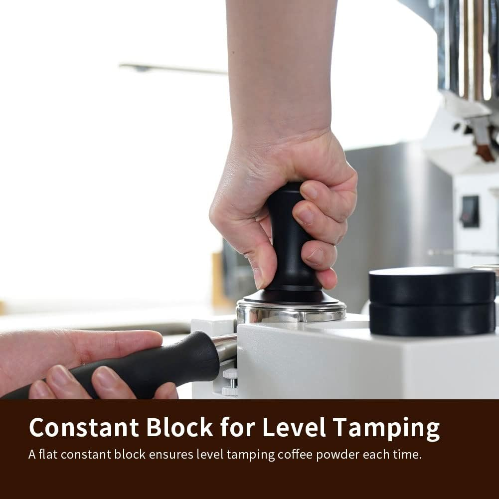 Watchget 58Mm Espresso Coffee Tamper, Spring Loaded Tamper Stainless Steel Barista Espresso Tamper Calibrated Espresso Hand Tamper with Scale Coffee Espresso Accessories for 58Mm Portafilter image number 1