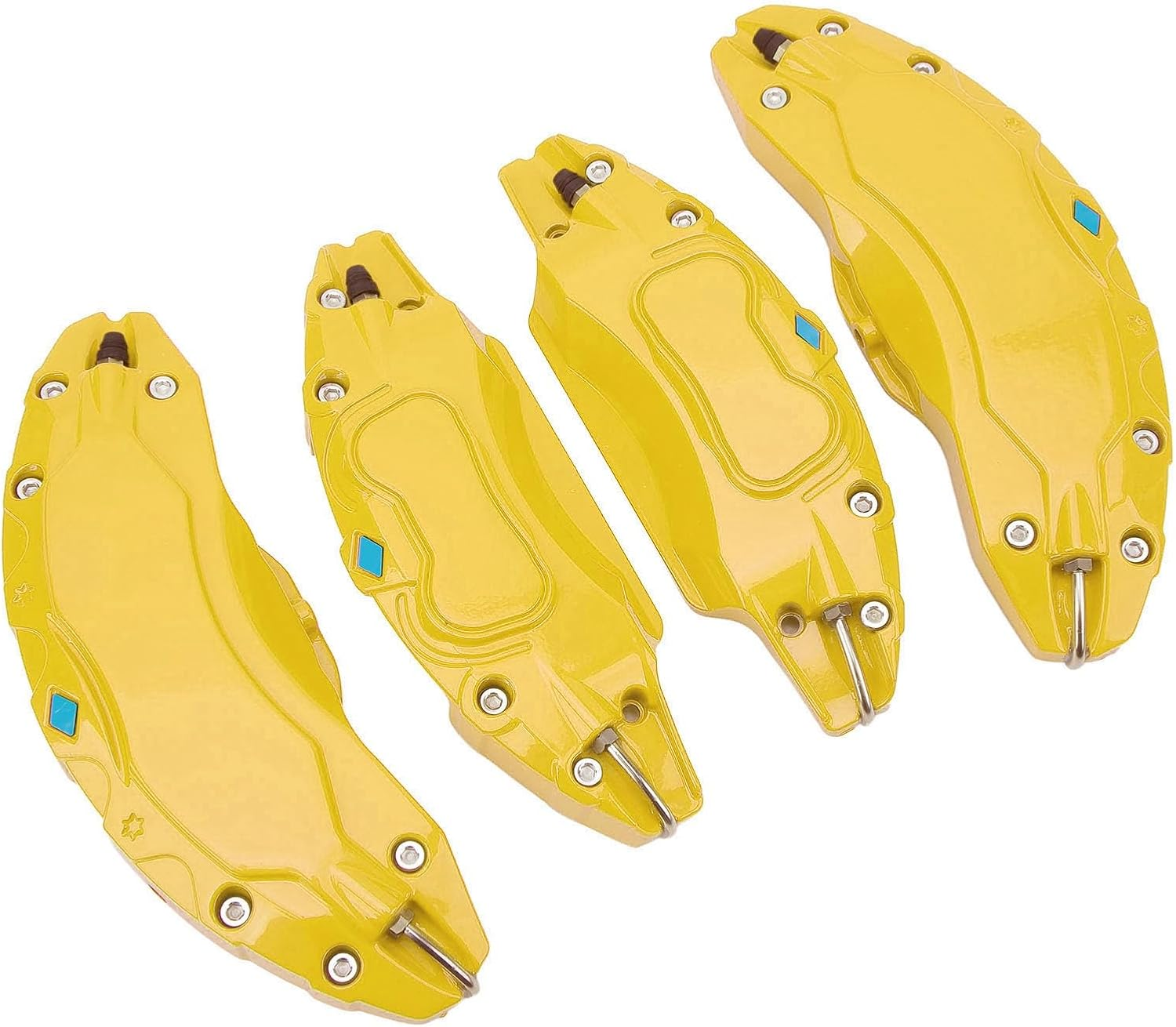 Asixxsix Caliper Covers Fit for Model Y, 4 Pcs 19In 20In Brake Caliper Cover Aluminium Alloy Wheel Hub Durable Protector Replacement for Model Y (Red)