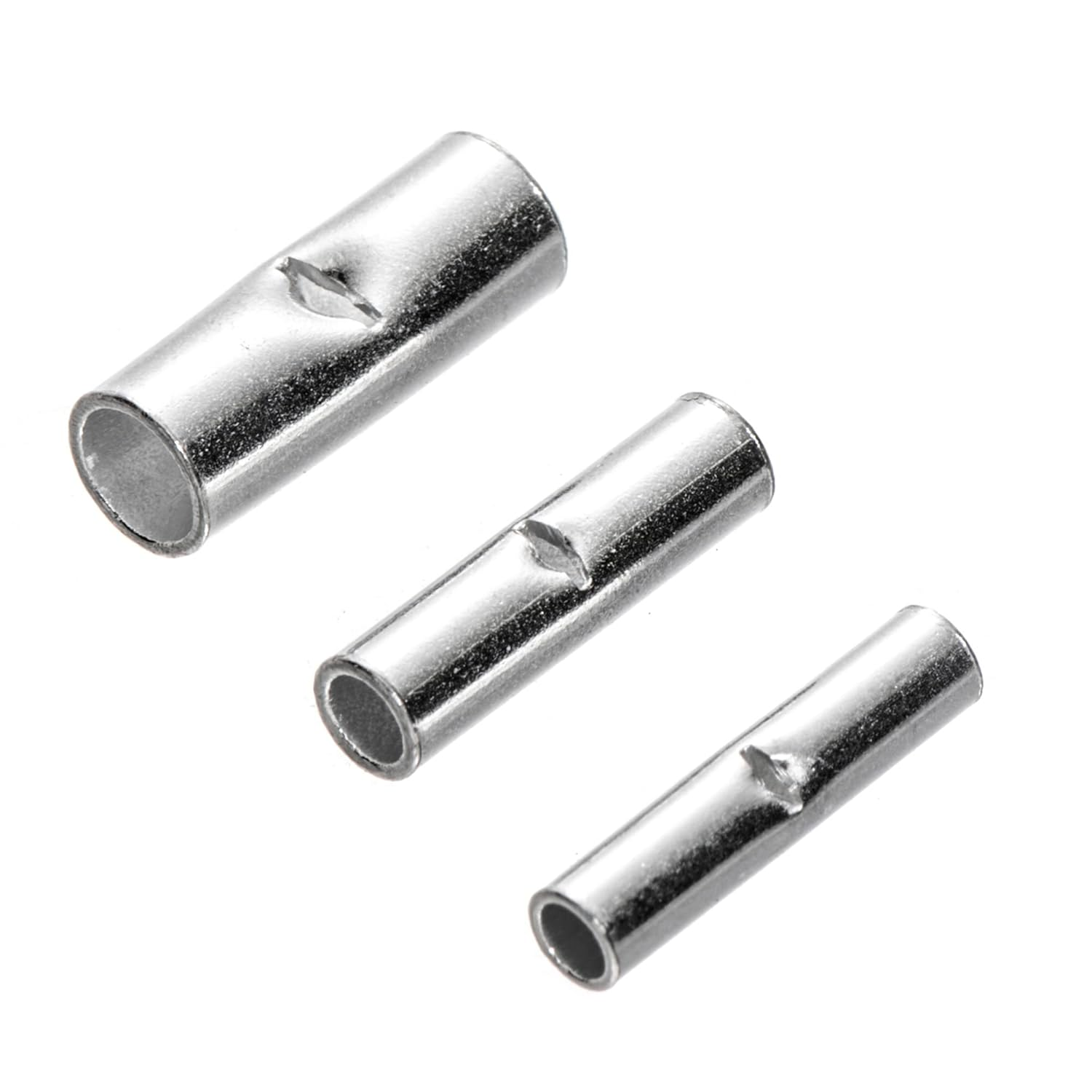 200Pcs Non Insulated Butt Connectors and Wire Splice Kit 22-10 Awg,Electrical Wire Seamless Uninsulated Connectors Crimp Ferrule Terminals image number 6