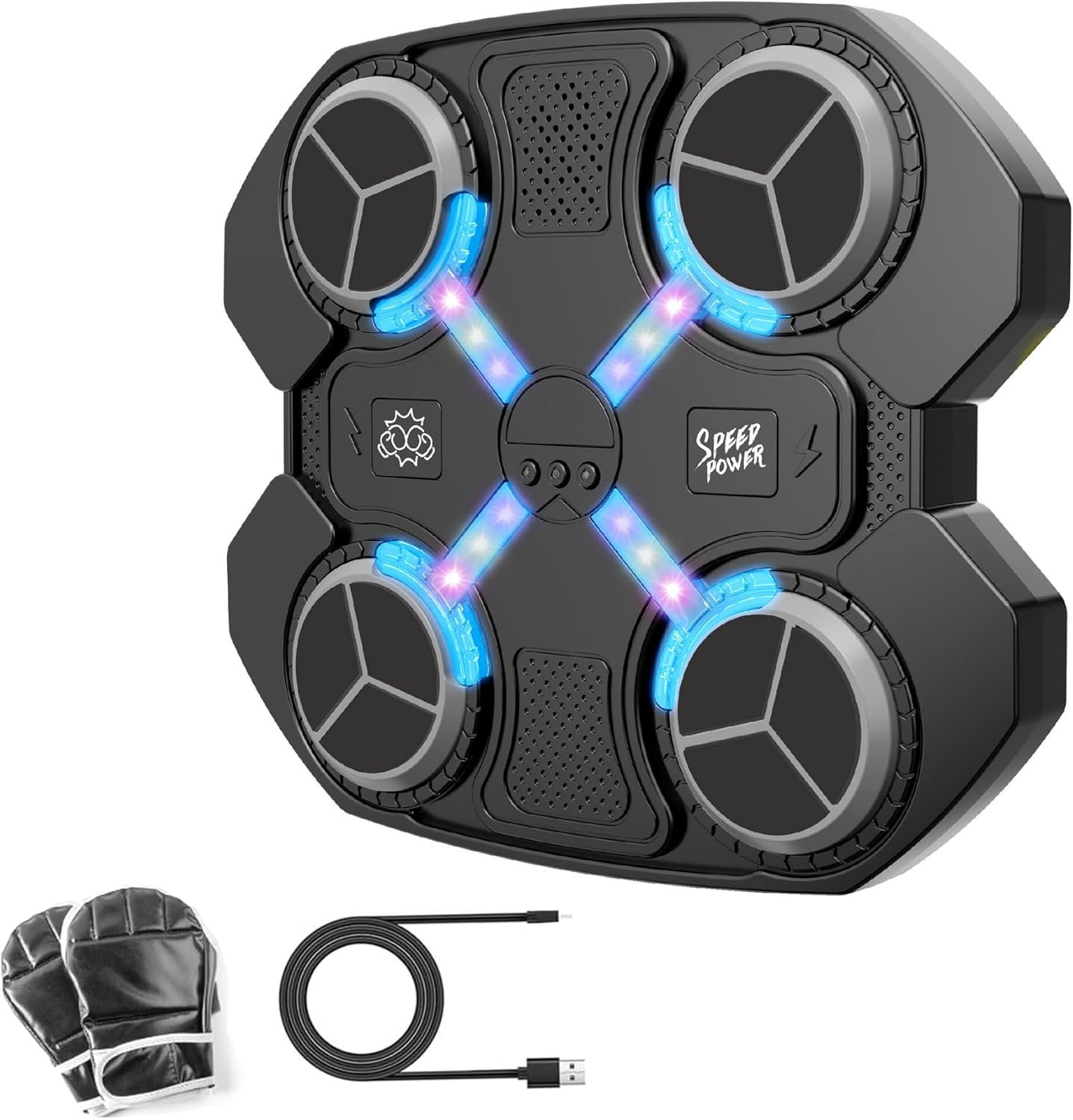 Music Boxing Machine, Rechargeable Boxing Equipment Wall Mount, Home Smart Boxing Target Workout Machine, Electronic Focus Agility Training Digital Boxing for Kids and Boy image number 4