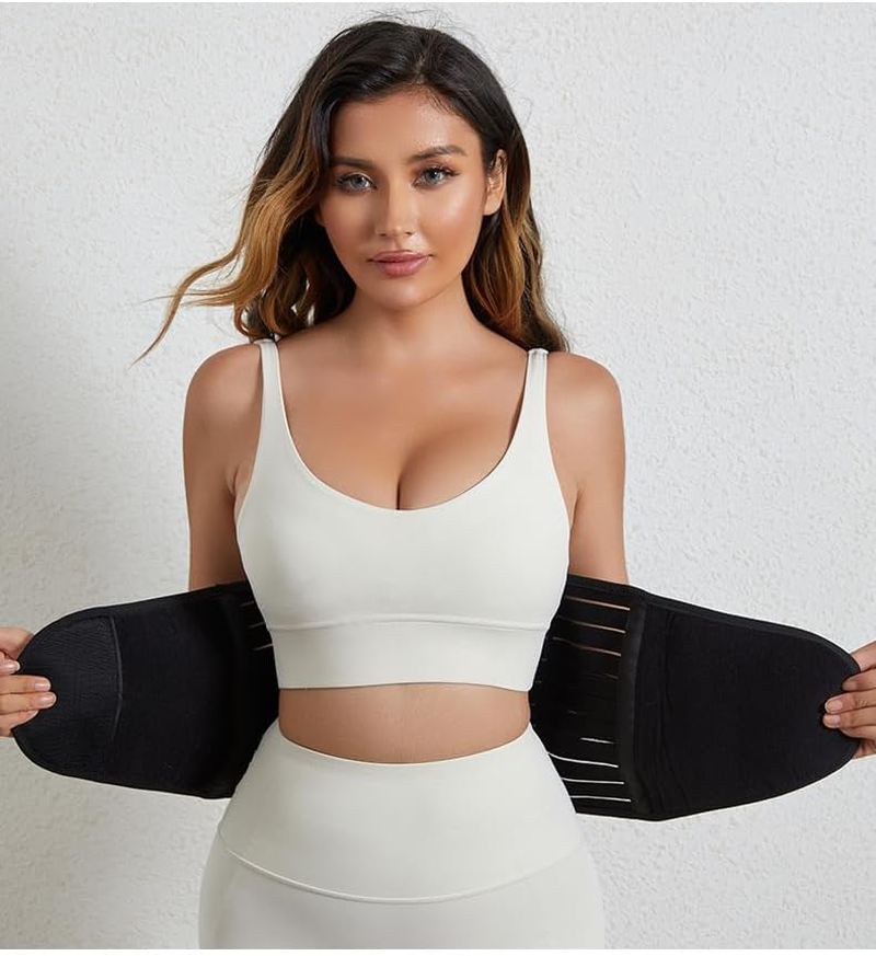 Postpartum Belly Band Support Recovery Wrap, Abdominal Binder Postpartum Essentials after Birth Brace, Body Shaper Waist Shapewear, Post Surgery Pregnancy Belt image number 4