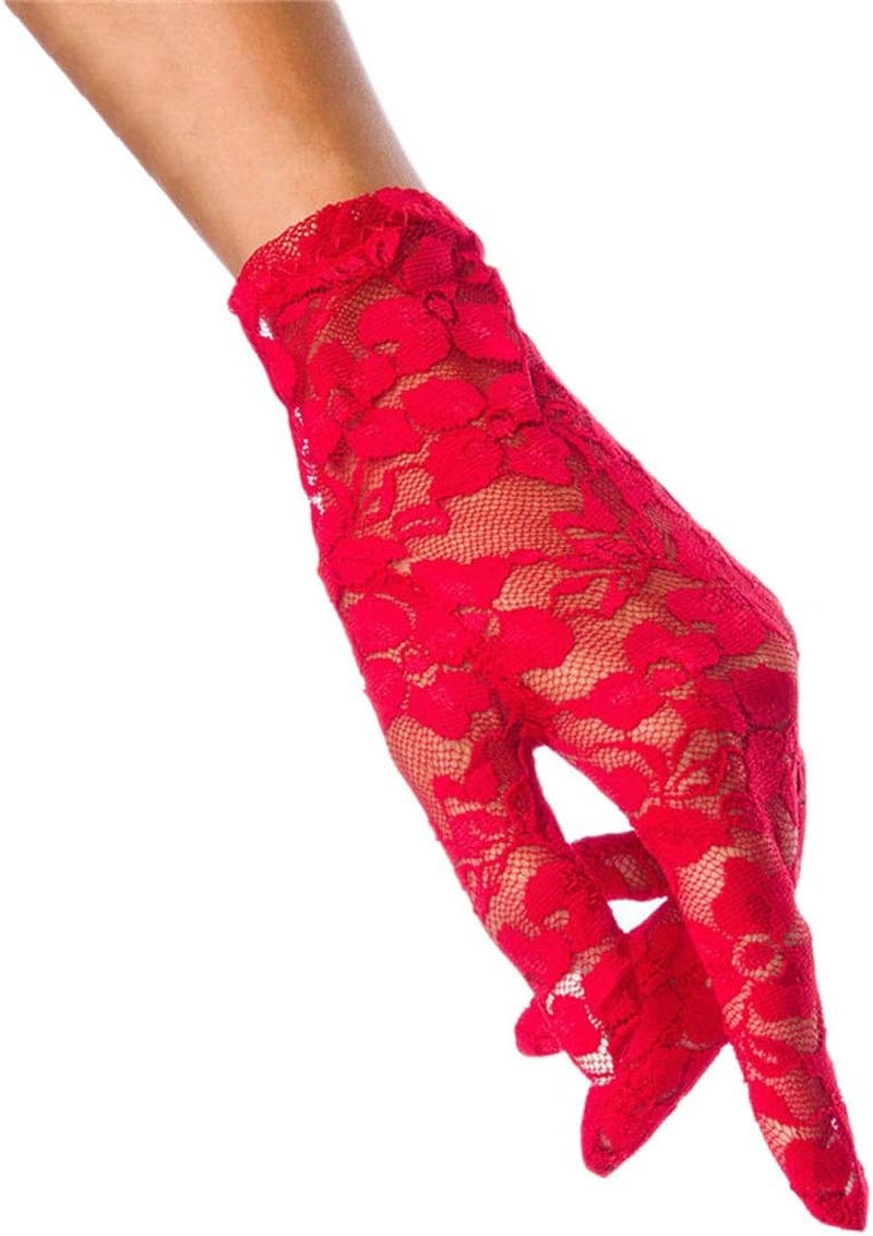 Seeksmile Women Short Bridal Wedding Lace Gloves