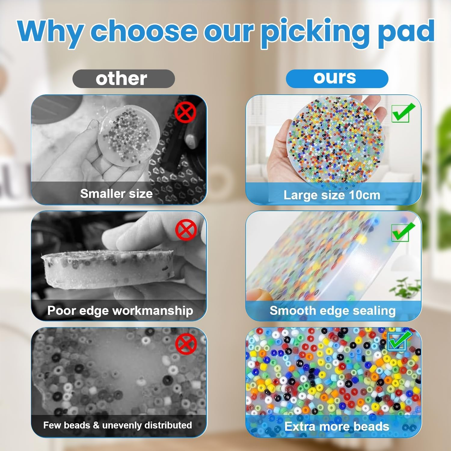 3Pack Skin Picky Pad,Heart/Round Skin Picking Fidget Toys,Silicone Picky Pad Fidget Toys for Adults ,Pink/Transparent Picking Fidget Pad,Release Stress for Trichotillomania/Dermatillomania/Adhd image number 5