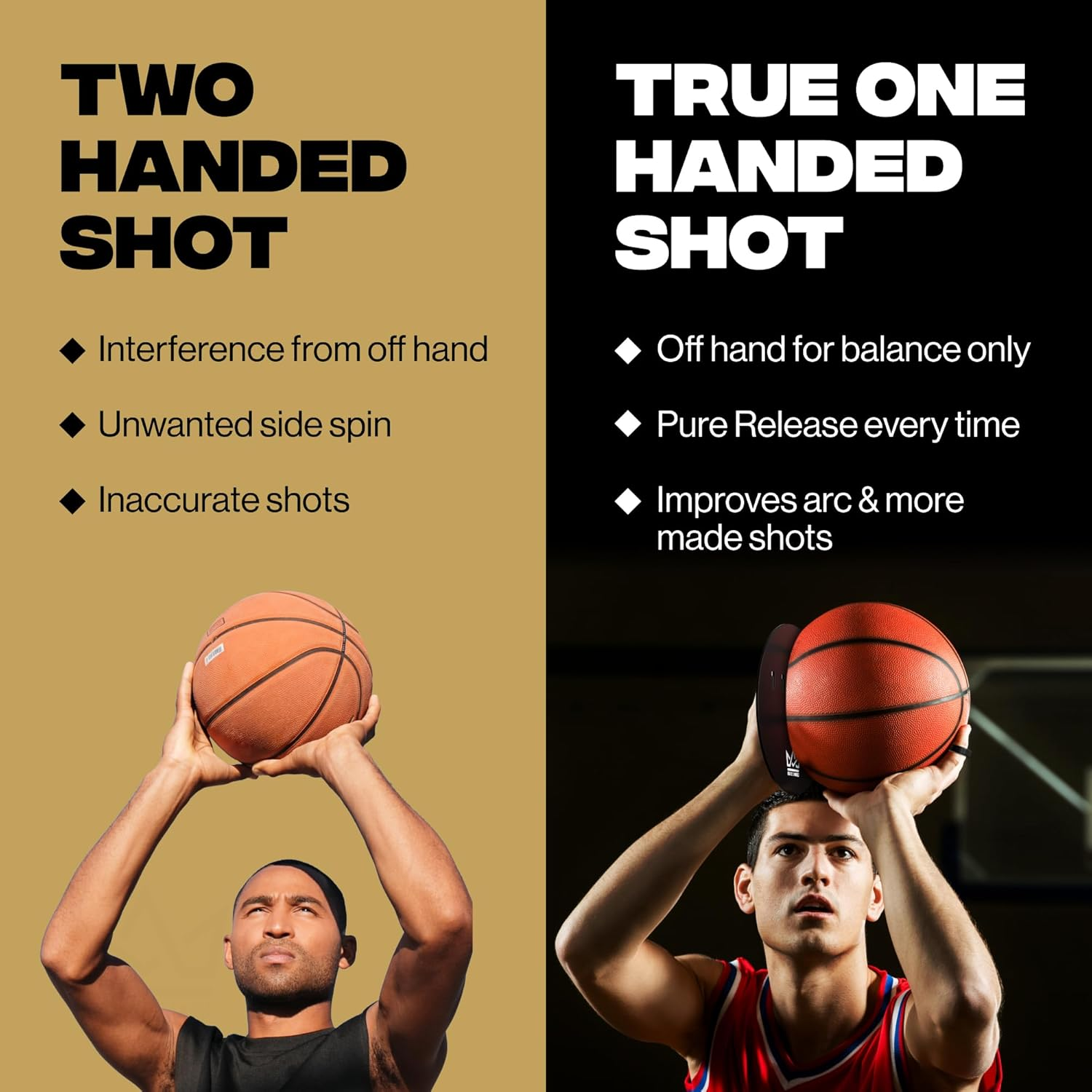 Crown X Starr Basketball Shooting off Hand Trainer - for Left Handed Shooters, Eliminate off Hand Interference - with Bonus 5.3" Shooting Aid image number 1