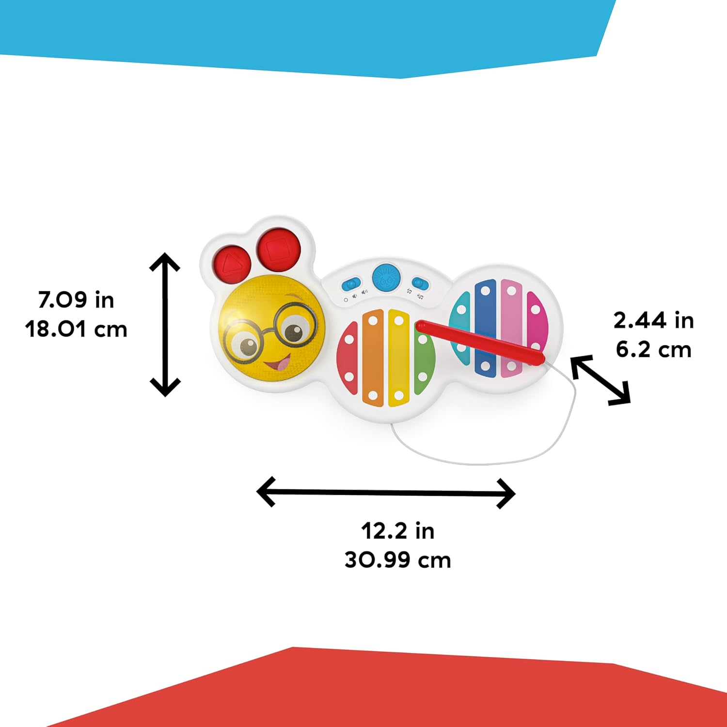 Baby Einstein Cals Curious Keys Xylophone Musical Toy, with Music and Lights - Age 12+ Months image number 2