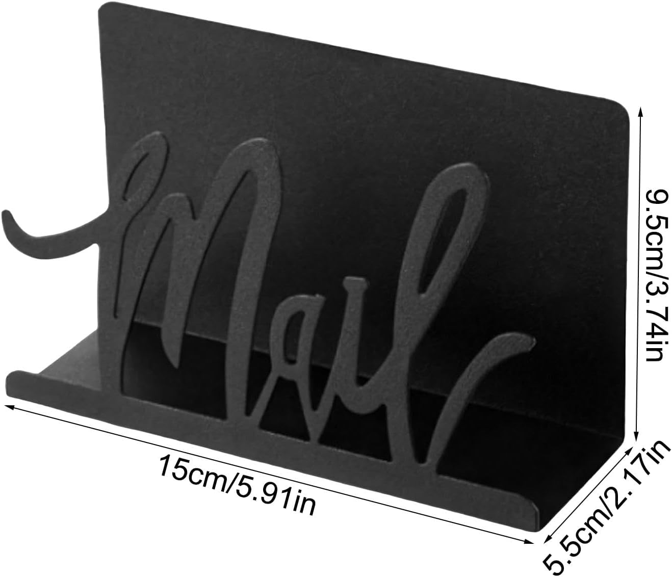 Letter Holder, Desk Mail Organizer Cutout Design, Vertical Display Slots, Desktop File Rack, Postcard Storage for Keeping Desk Tidy, Offices and Home Organization image number 6