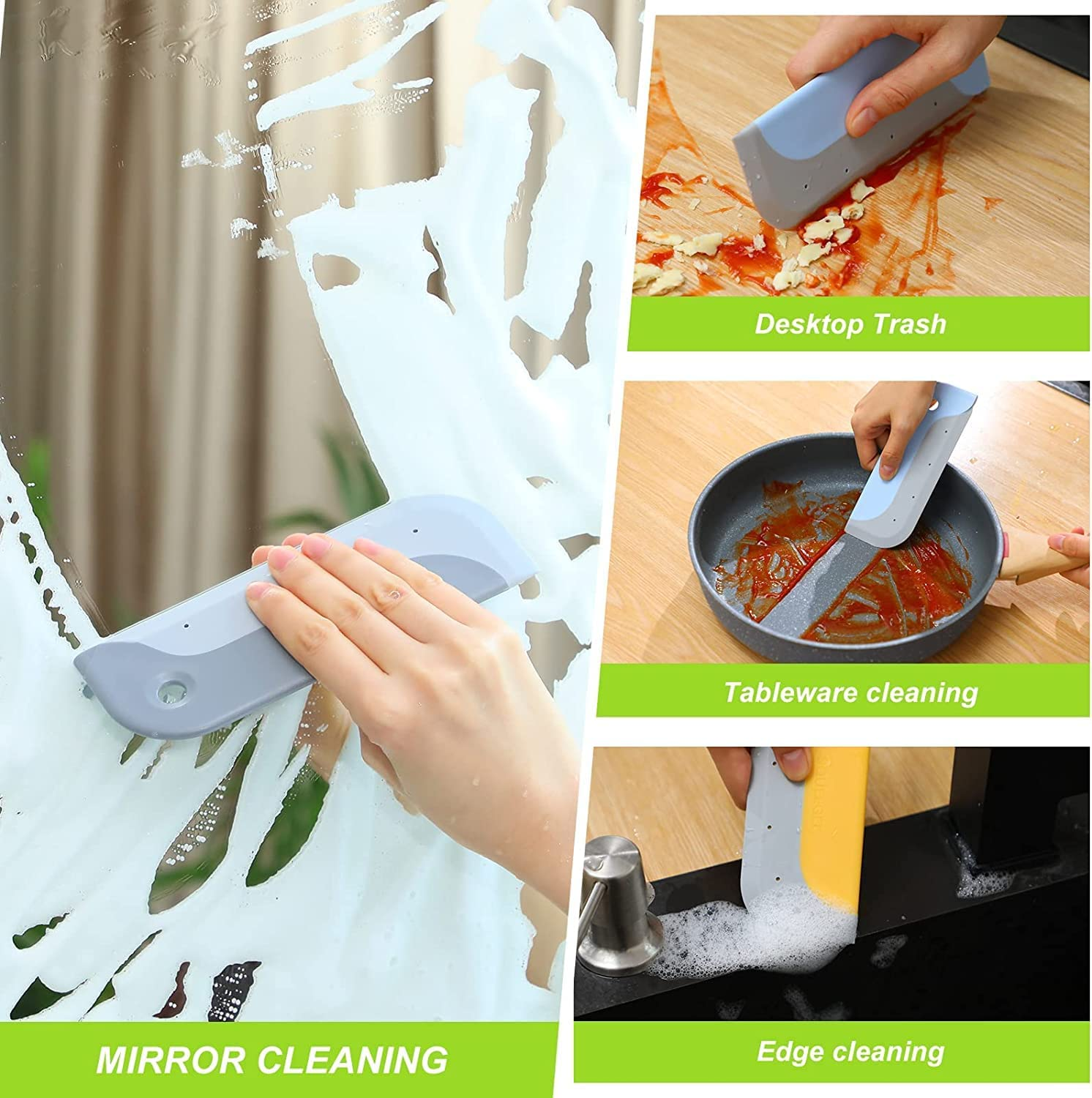 Bird Shape Glass Wiper Window Scraper, 2Pcs Small Glass Wipers Sink Squeegee, Bird Shape Glass Wiper Window Scraper, Small Glass Wipers Sink Squeegee image number 4