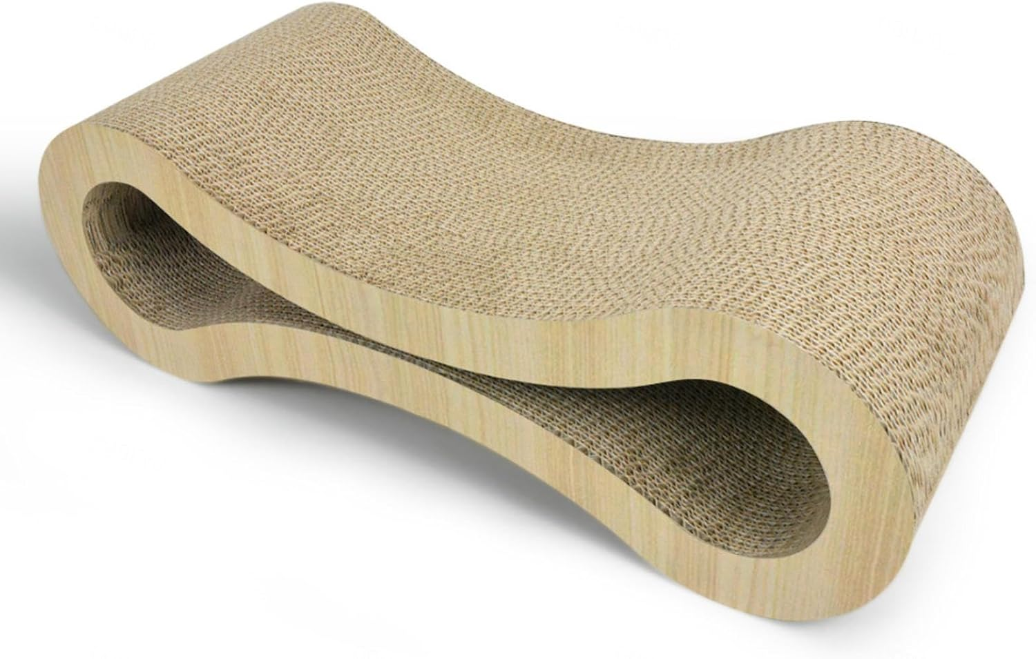 Cat Scratcher Cardboard Lounge Bed, Cat Scratching Post with Catnip, Durable Board Pads Prevents Furniture Damage,B image number 2