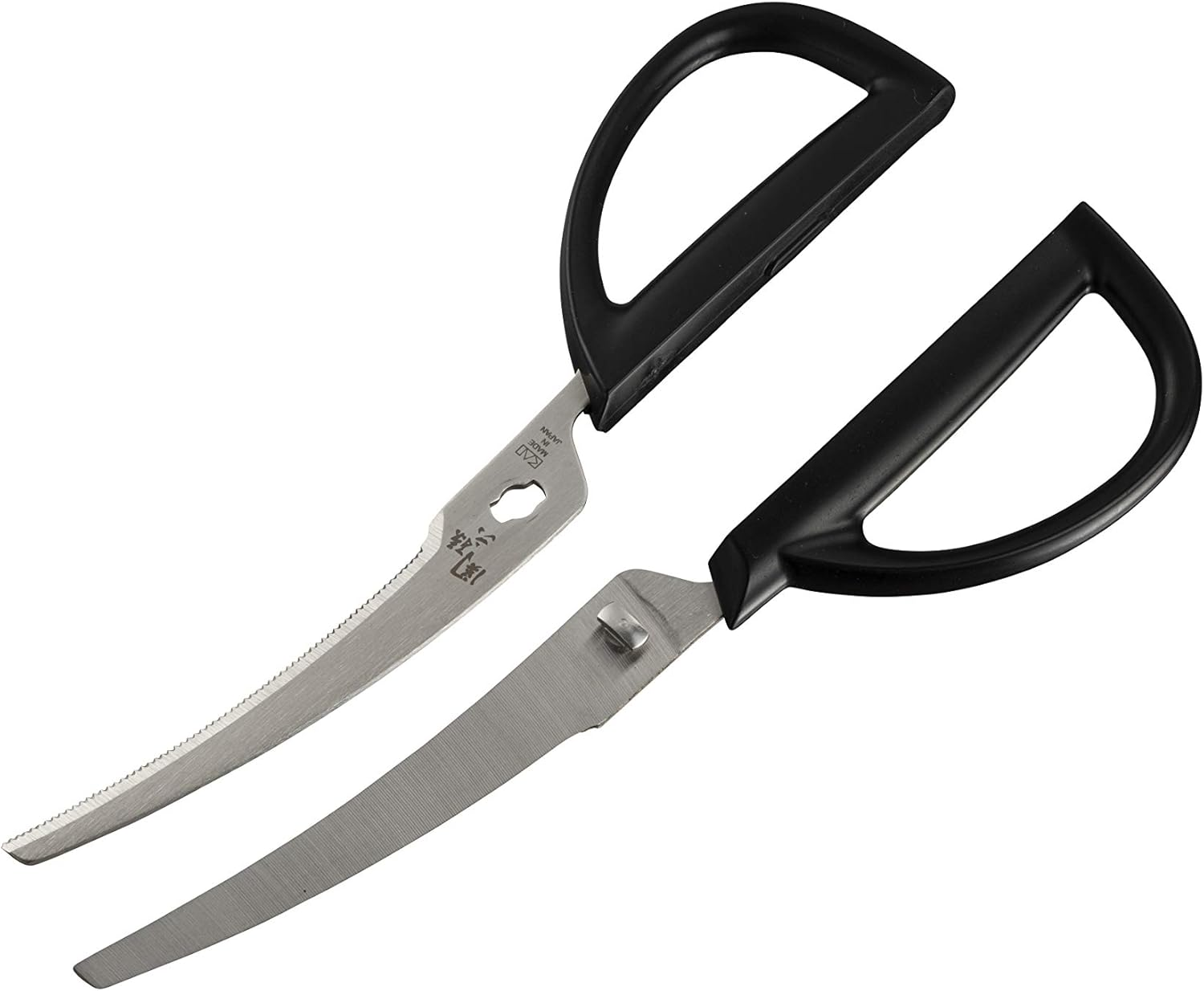 Kai KAI DH3347 Kitchen Scissors Seki Magoroku Disassembly Curved Kitchen Tool with Cap Made in Japan image number 1