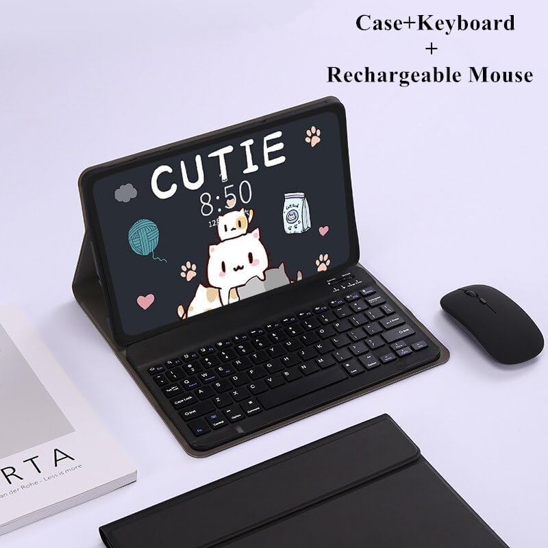 Jarttarn Keyboard Case Compatible with Lenovo Tab P11 Gen 2 11.5 Inch Tablet 2023,Magnetic Cover with Keyboard & Bluetooth Mice (Black) image number 5