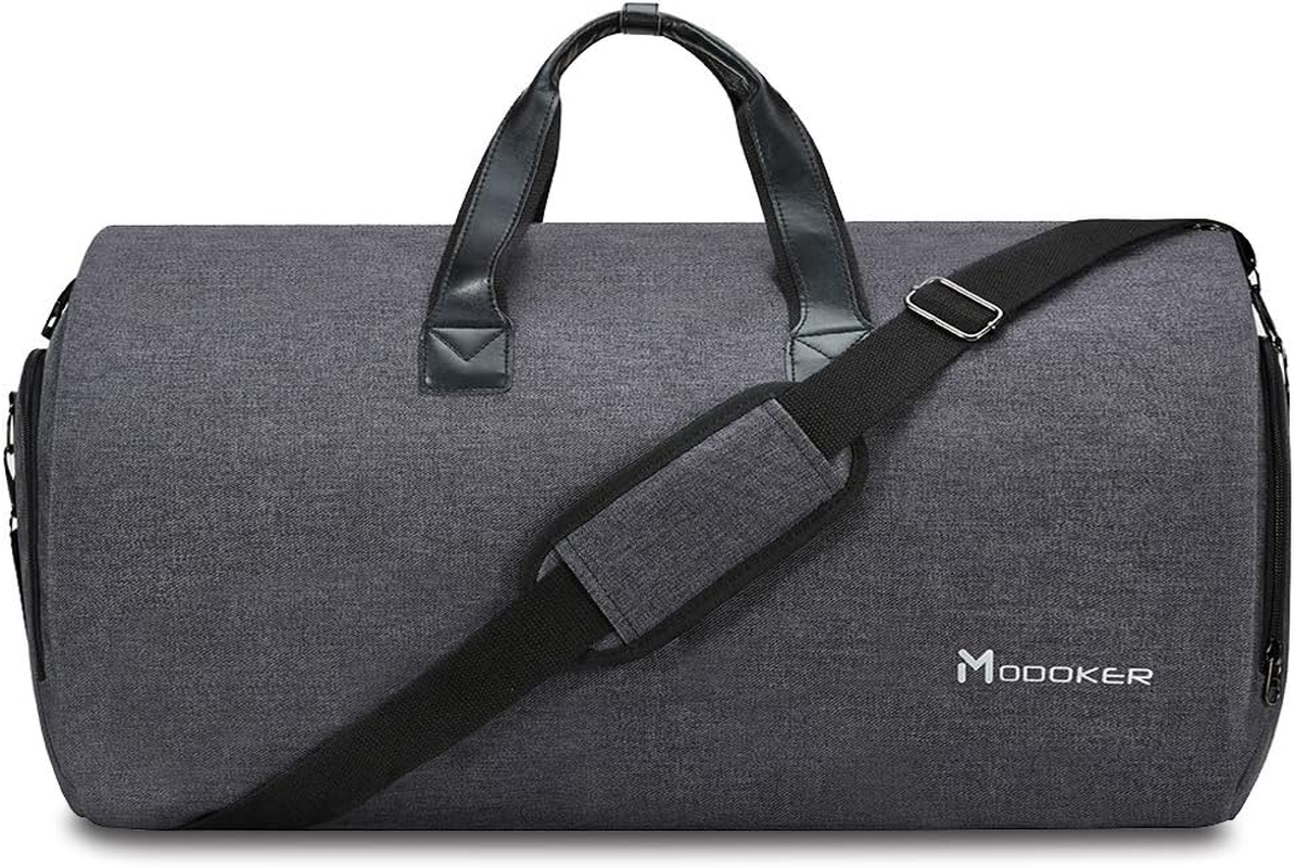 Convertible Garment Bag with Shoulder Strap, Modoker Carry on Garment Duffel Bag for Men Women - 2 in 1 Hanging Suitcase Suit Travel Bags