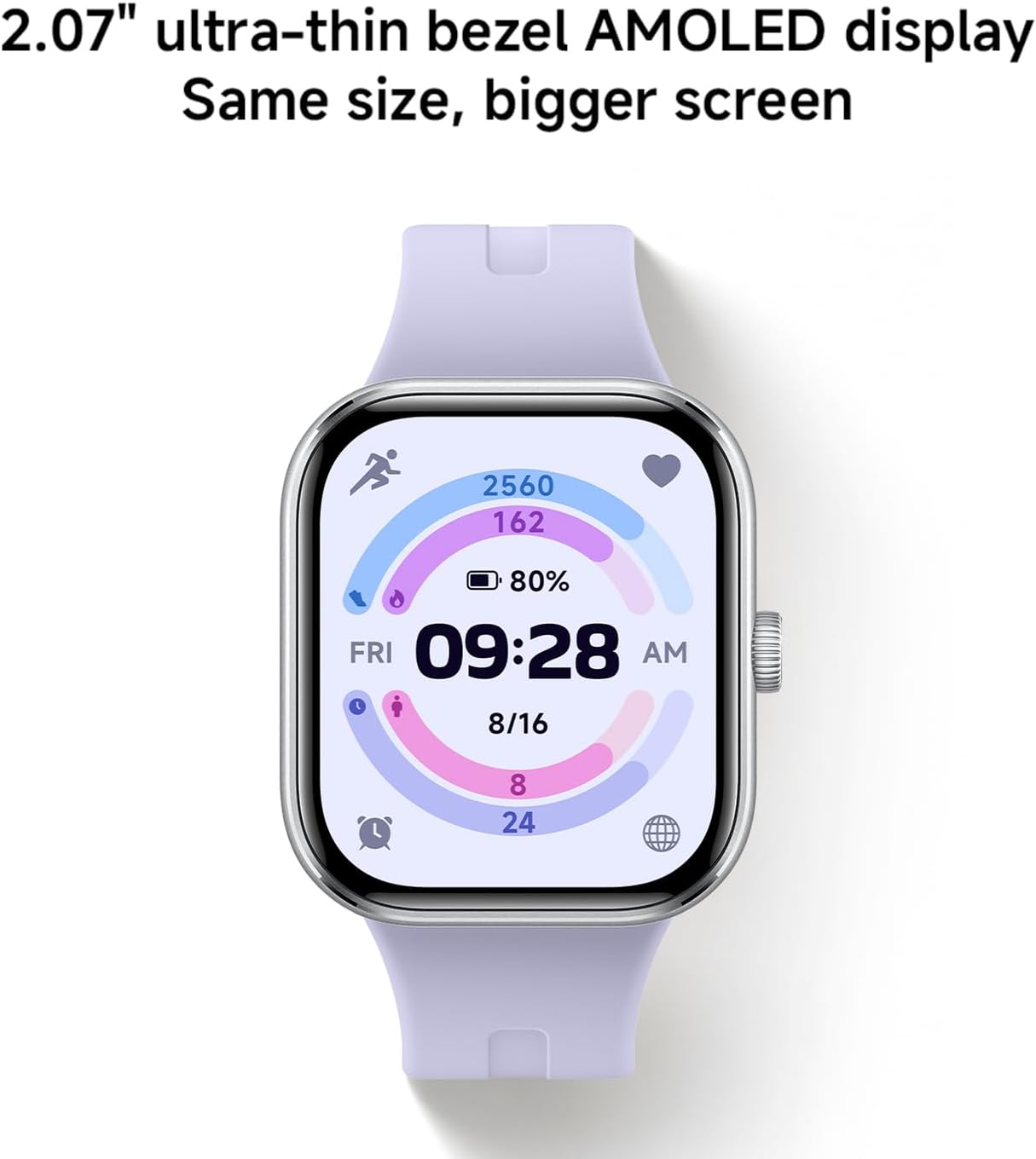 Xiaomi Redmi Watch 5 Smartwatch, Sports Fitness Tracker,2.07 AMOLED, 24 Days Battery Life, Bluetooth Calling, 150+Sports Mode, Heart Rate, Sleep Tracking, 5ATM, GPS, Android&trade; & Ios, Black image number 6