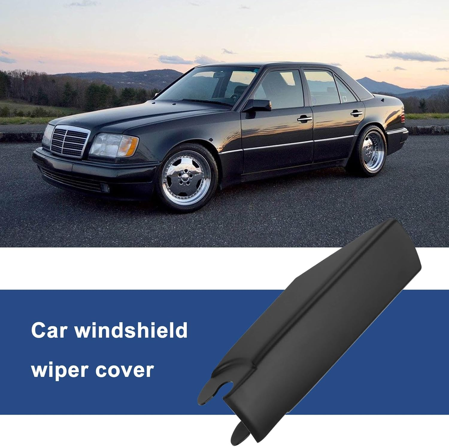 Emagtech 1X Front Wiper Arm Cover Cap Replacement A1248240349 Compatible with Mercedes Benz W124 W201 W202 W208 W210 R129 Automotive Mounting Nut Cover Black image number 1