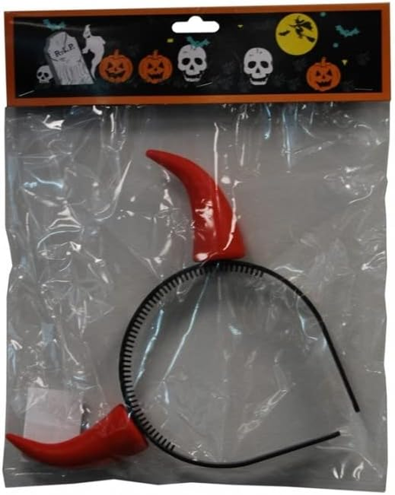 Plastic Devil Horns on Headband image number 2