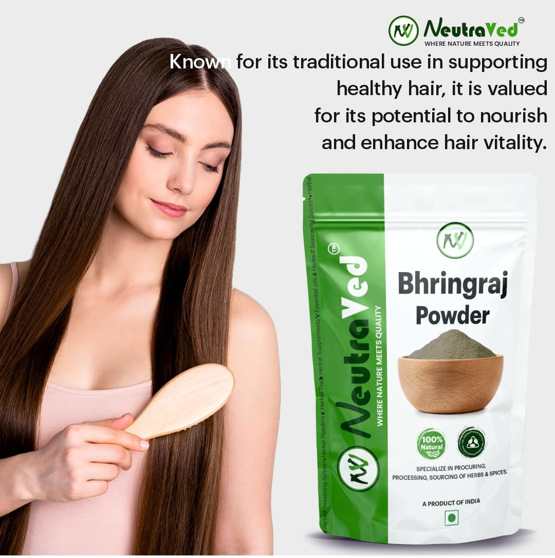Neutraved Bhringraj Powder| Natural Bhringraj Powder for Hair - 200G