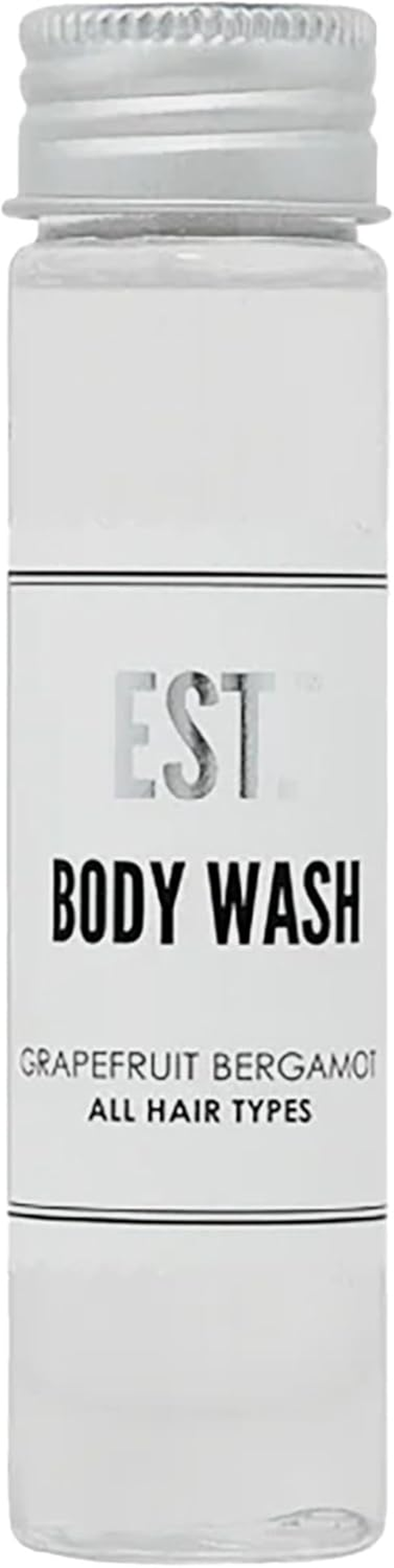World Amenities EST. Body Wash with Grapefruit-Bergamot Fragrance, Biodegradable/Recyclable Bottle with Screw Top, 1.41Oz / 40Ml , Pack of 48 image number 1