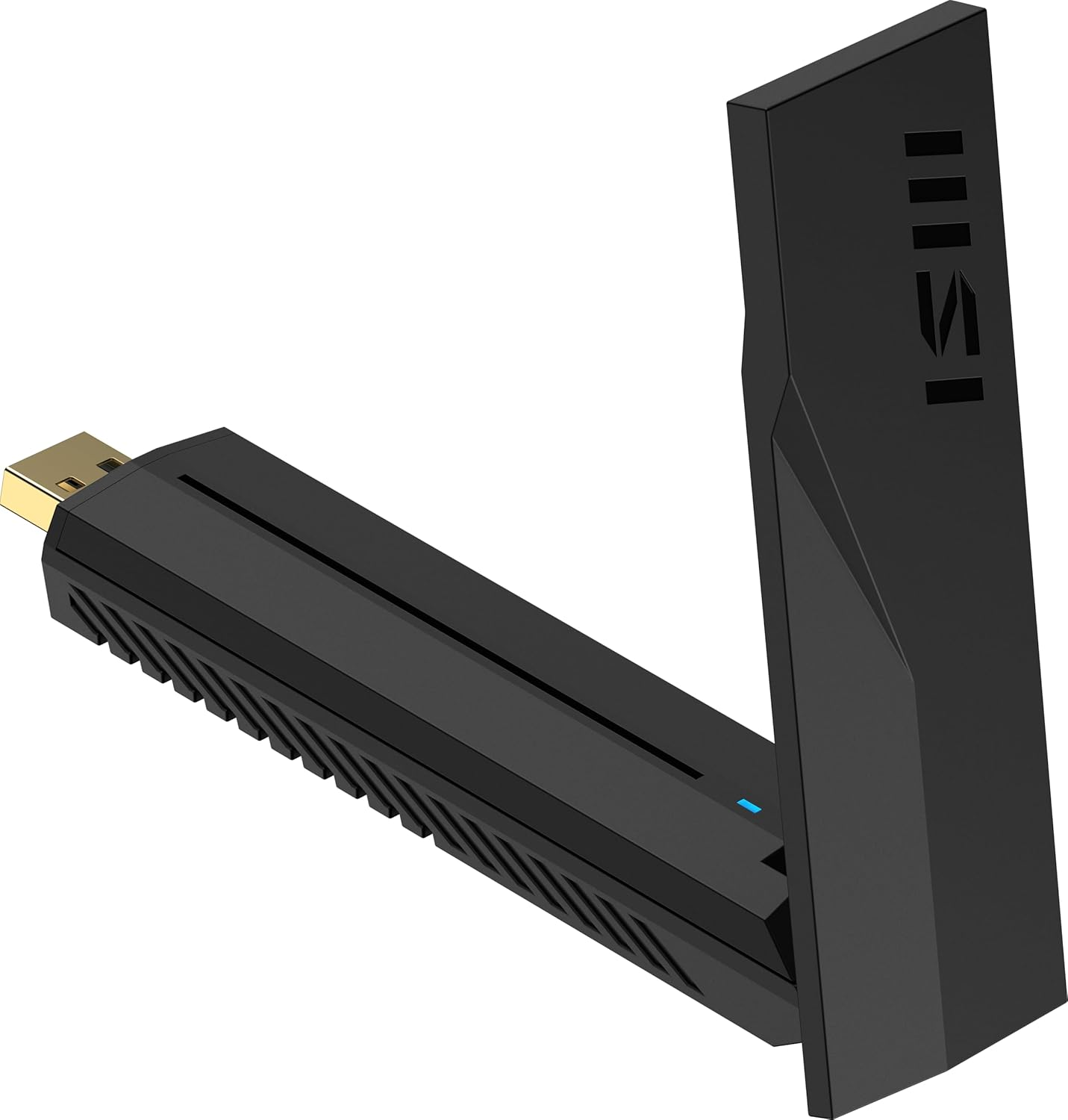 MSI BE6500 USB Wifi 7 Tri-Band Adapter - WLAN up to 6.5Gb/Ss (6Ghz, 5Ghz, 2.4Ghz), USB Type-A 3.2 Gen 1, MLO, Adjustable Antenna, Beamforming, WPA3 - Includes Wired Support image number 1
