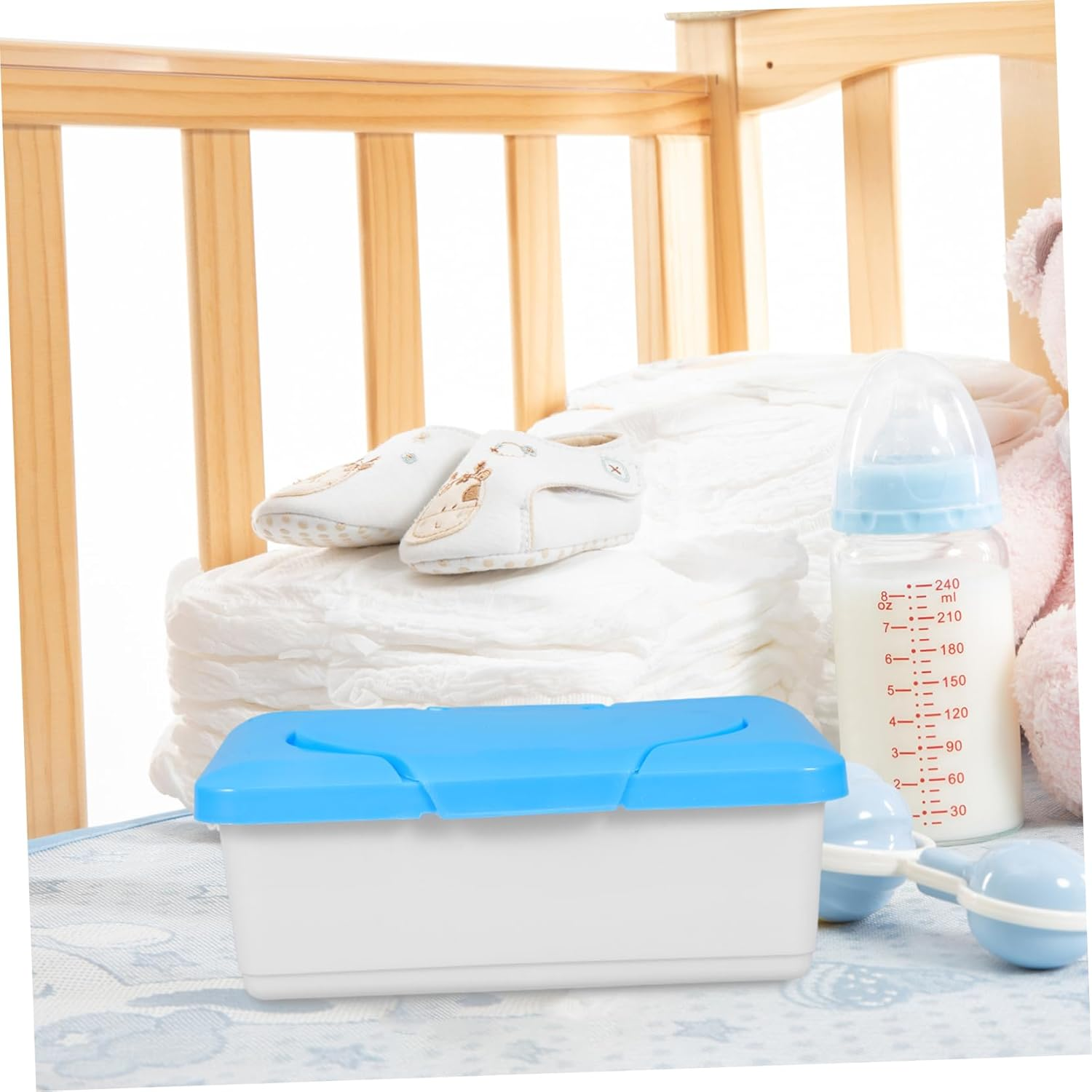 Ciieeo 2Pcs Cleansing Towel Box Refillable Wipes Holder Portable Wipe Container for Travel Nursery Organizer Convenient Dispenser image number 6