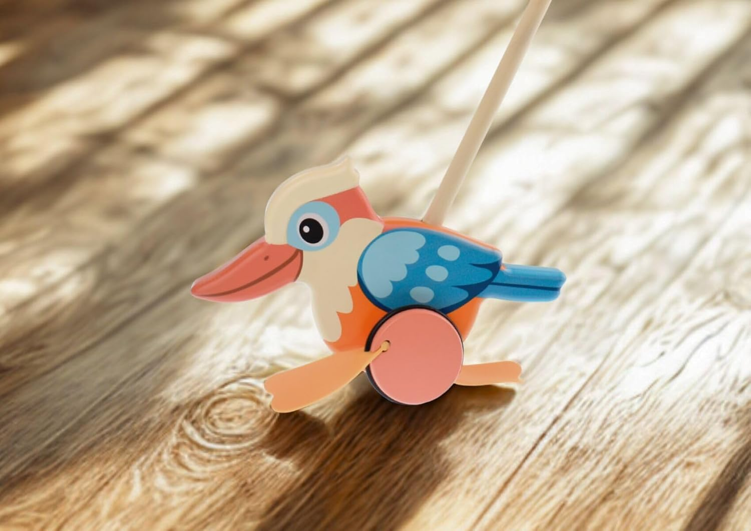 Koala Dream Push along Kookaburra &ndash; Wooden Toddler Push Toy &ndash; FSC Certified Timber, Designed in Australia image number 4