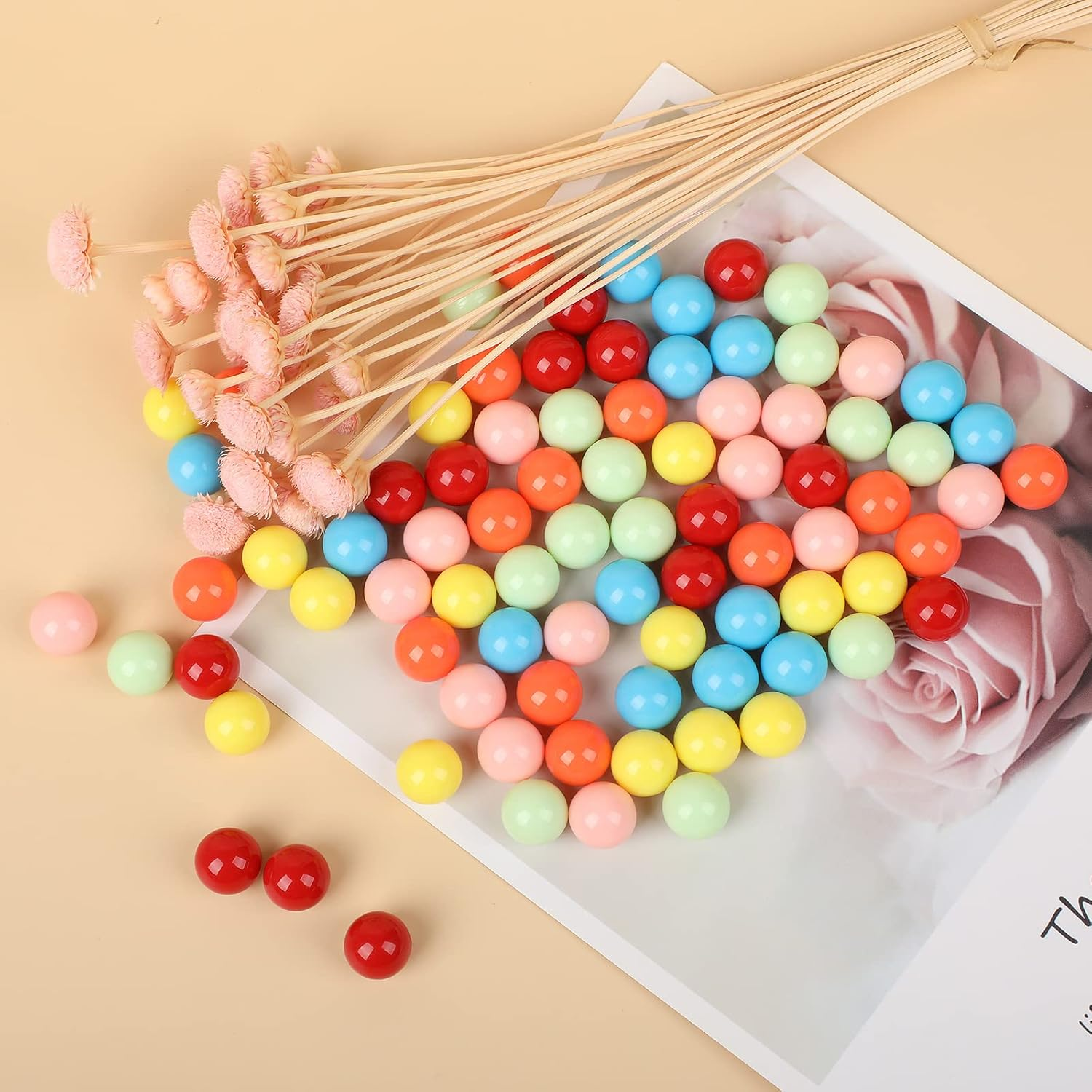 12Mm Marbles Balls, 84Pcs Solid Color Acrylic Game Balls for Chinese Checkers, Board Game, Rainbow Bead Game, Color Sorting Toy, Marble Games (6 Colors)