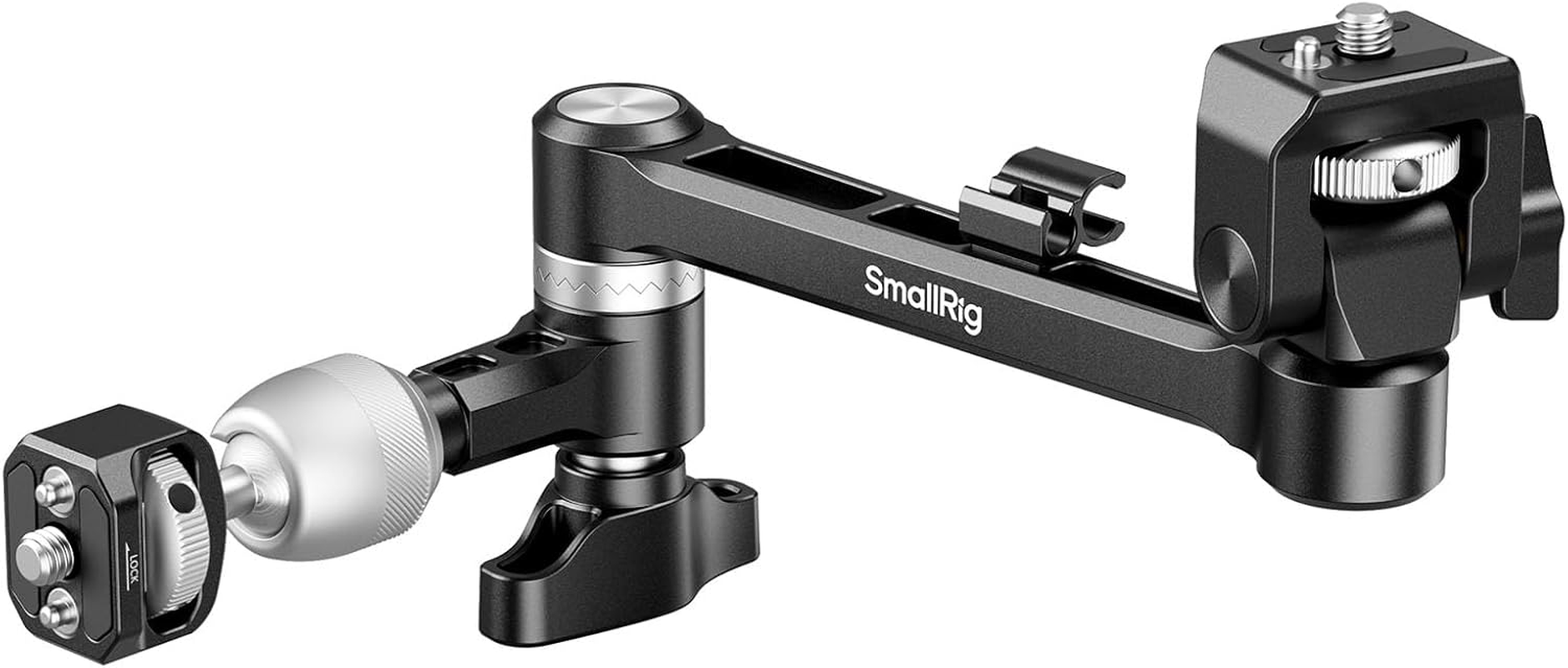 Smallrig Magic Arm with 360&deg; Ball Head & Damping Arm, Monitor Mounts Designed for Shoulder or Tripod Shooting, Built-In Cable Organizer, 2.0Kg (4.4Lb) Load, 145Mm (5.7") Length 5141 image number 1