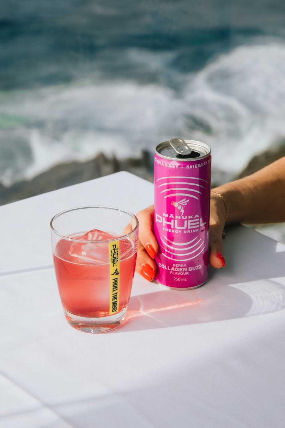 Manuka Phuel 100% Natural Energy Drink (250Ml X 12 Pack) with Marine Collagen - NO Synthetic Aftertaste - Powered by Guarana, Ginseng, Natural Caffeine, & Manuka Honey &ndash; Berry Collagen Buzz Flavour image number 5